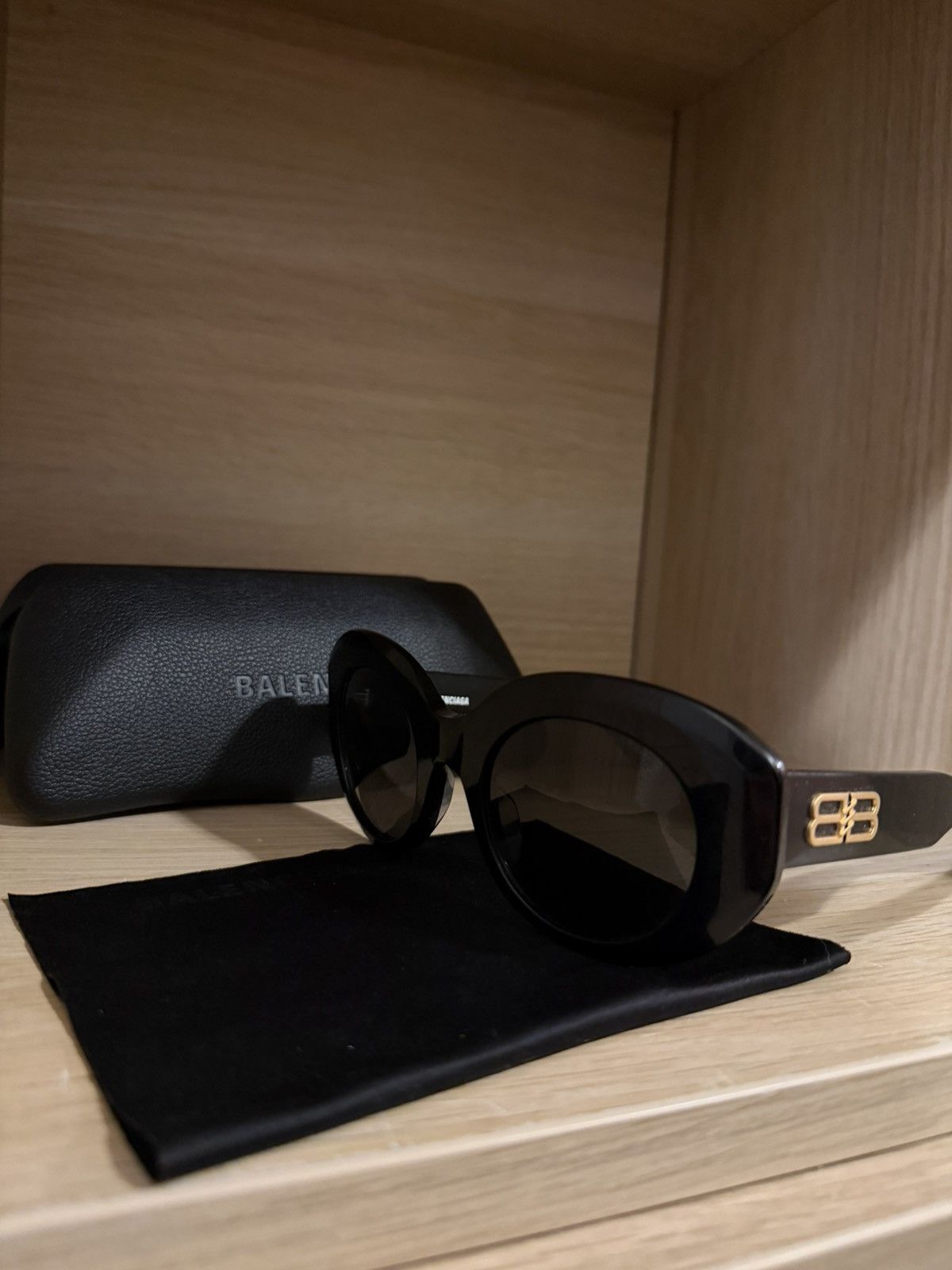 Balenciaga Balenciaga BBO235S 001 Sunglasses Black Size ONE SIZE - 3 Thumbnail