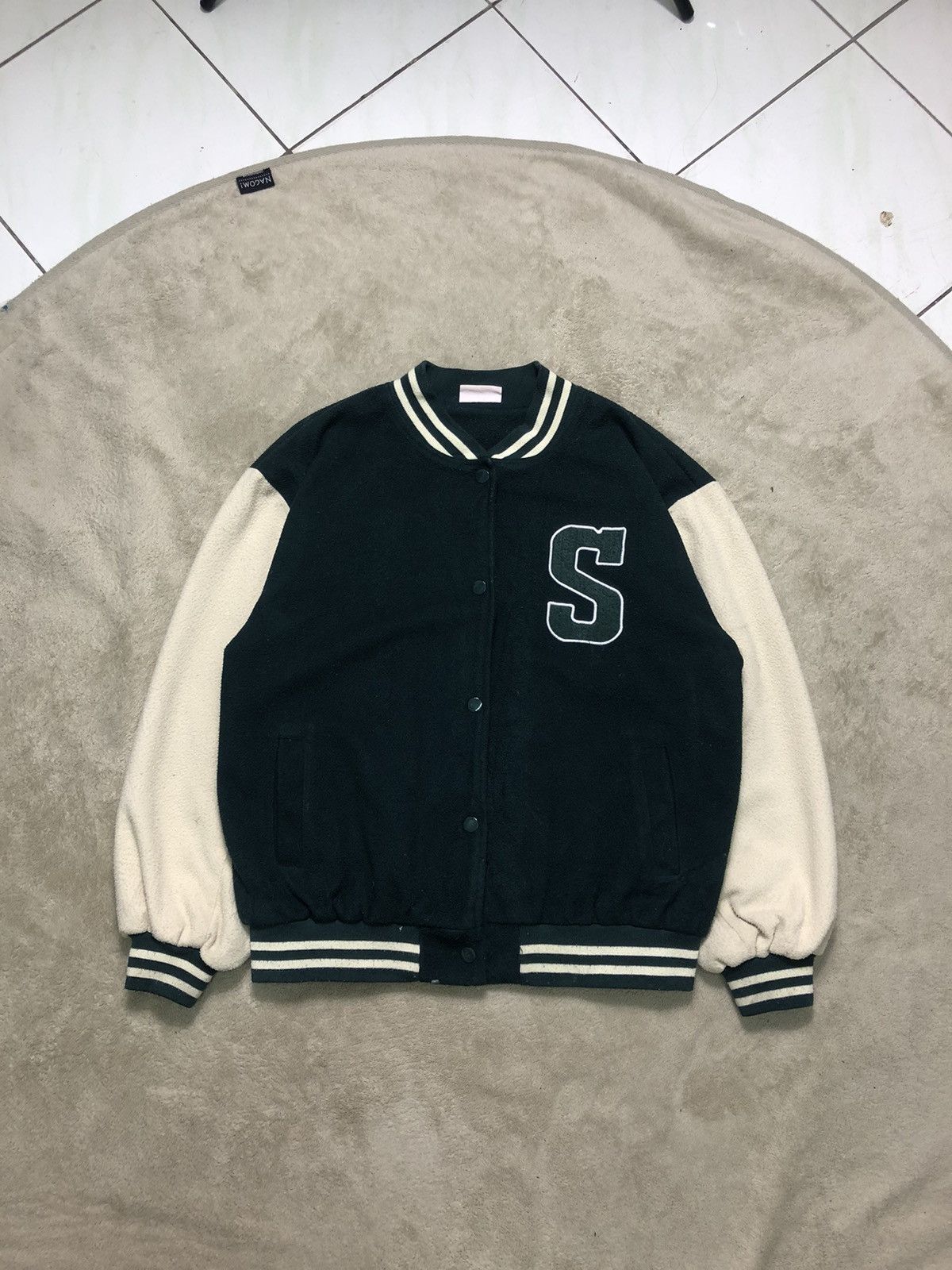 Japanese Brand × Vintage Vintage Sugar Sugar S Patchwork Varsity Jacket Size US S / EU 44-46 / 1 - 2 Thumbnail