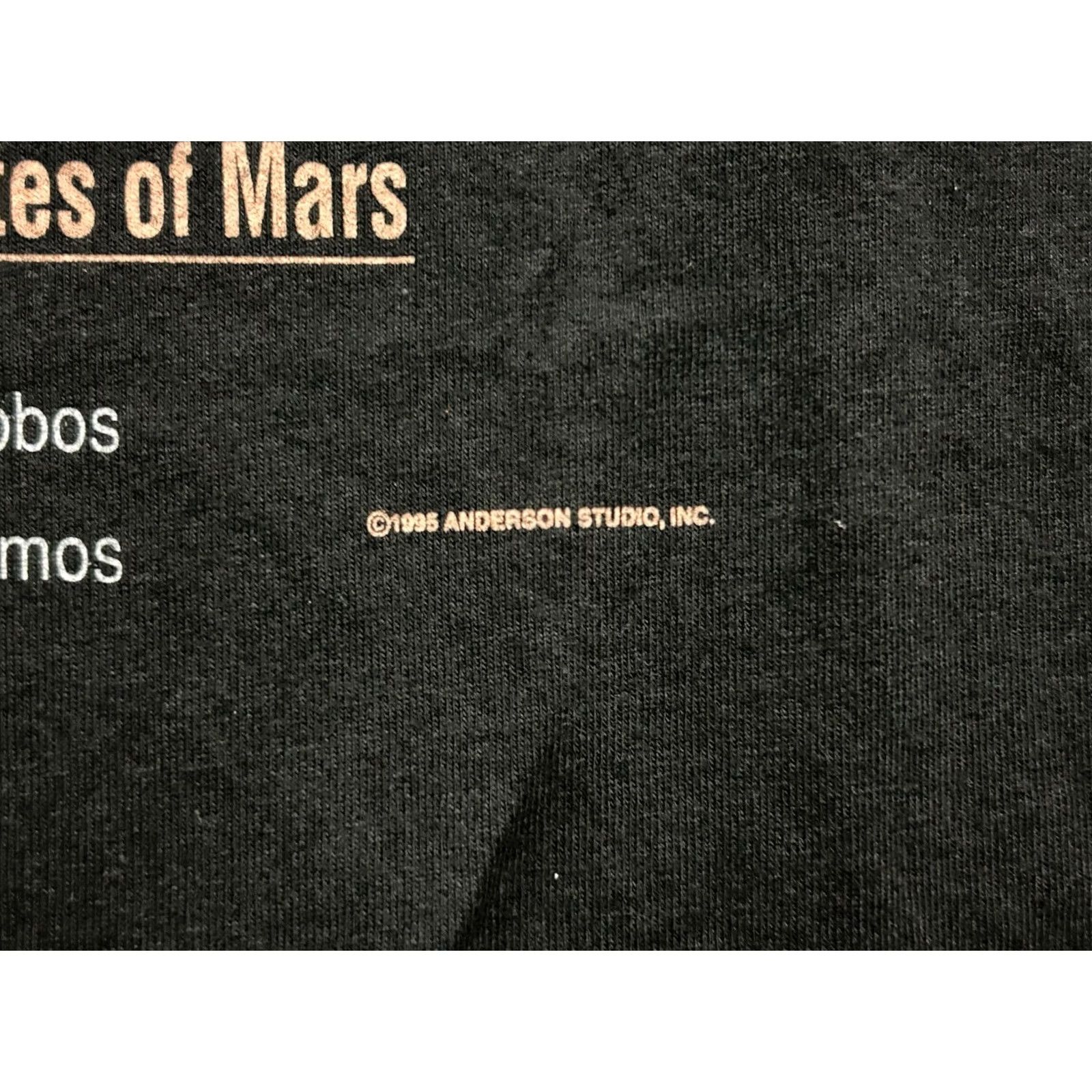 Fruit Of The Loom VTG Mars T Shirt Space 1995 Anderson Studios Black M Mens Shirt Vintage Space Theme Shirt United States 1990s Folded In Shelf Size US M / EU 48-50 / 2 - 4 Thumbnail