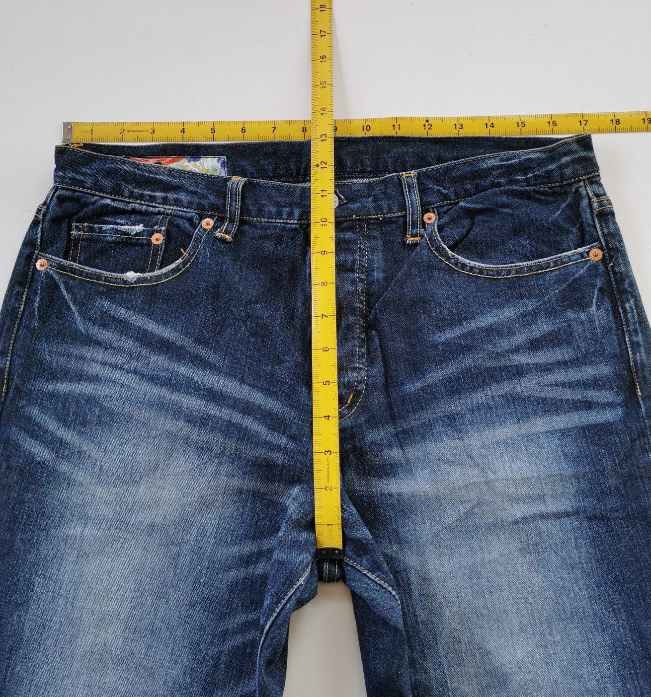 Kapital Rock Wood Japan Koi Reworked Distressed Denim Jeans Size US 34 / EU 50 - 15 Thumbnail