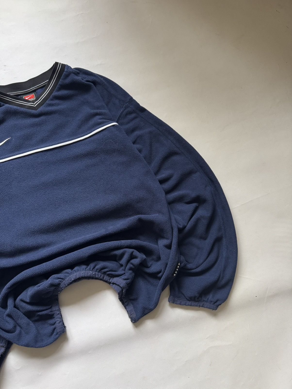 Nike Vintage Nike Center Swoosh Fleece Pullover — Y2K Aesthetic Size US M / EU 48-50 / 2 - 2 Thumbnail
