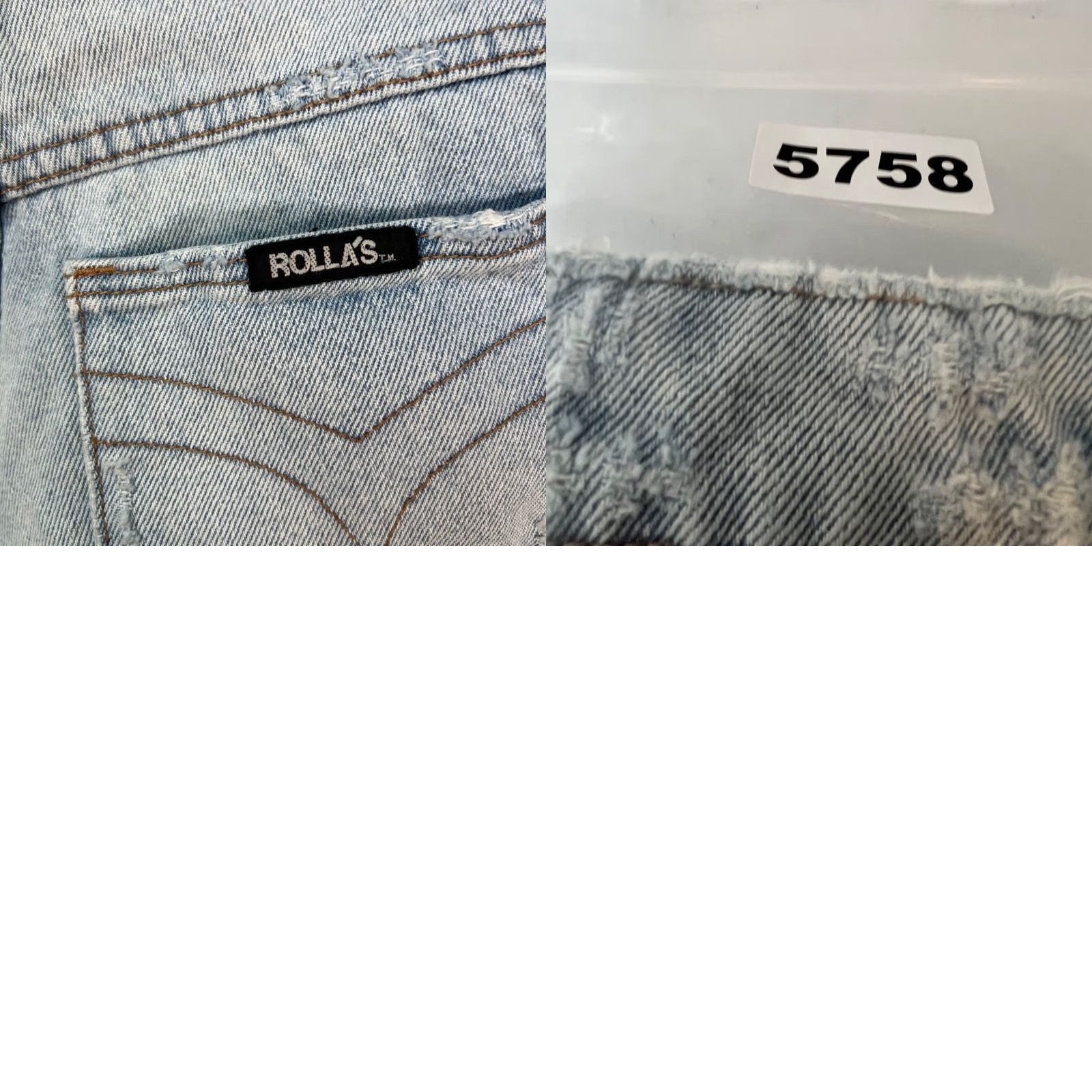 Denime Rollas Womens High-Rise Slim Distressed Denim Shorts Light Wash 24 Dusters Jeans Short Cut-Off 5-Pocket Womens Size 42" / US 20 - 9 Thumbnail