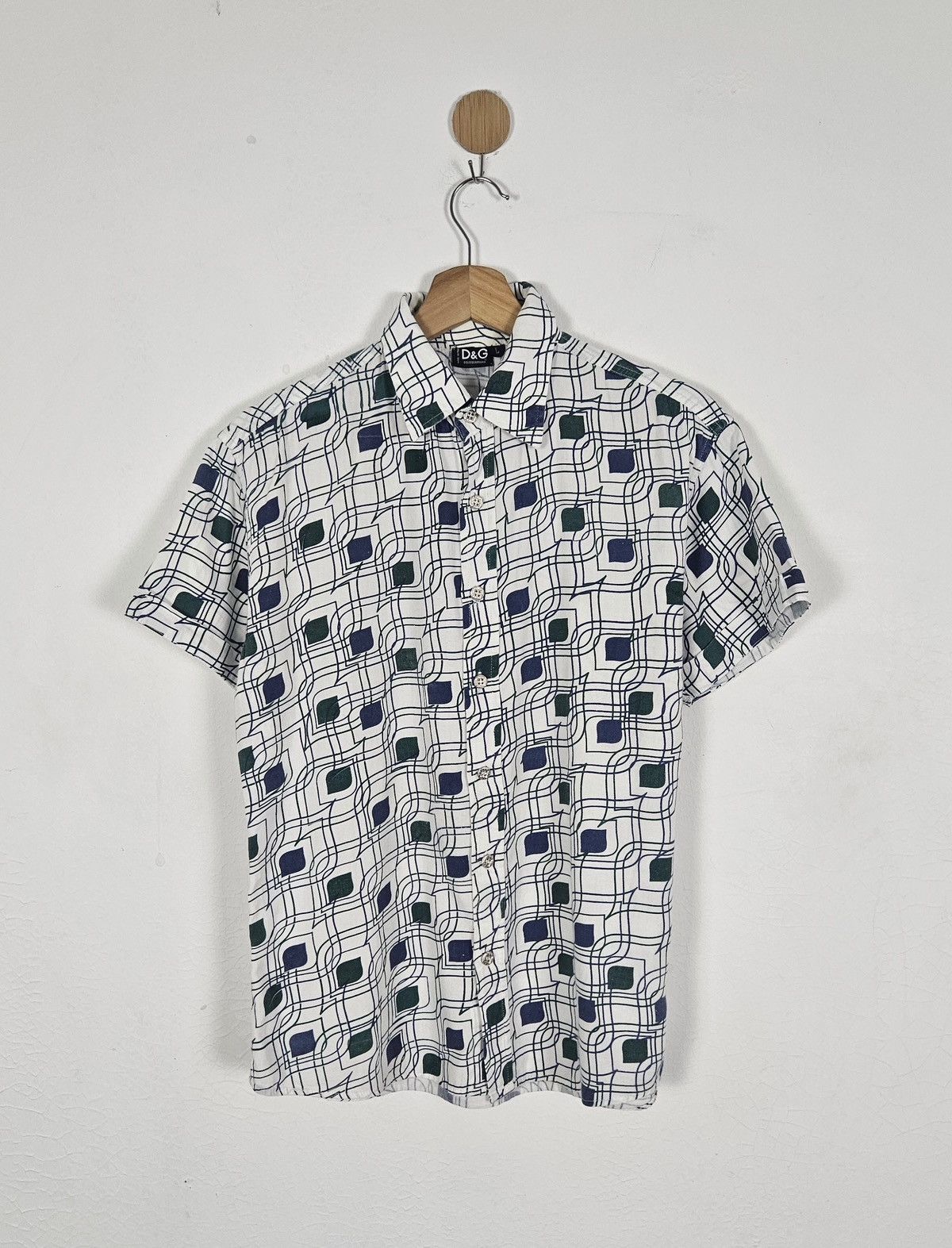 Dolce & Gabbana Dolce & Gabbana geomatric pattern shirt Size US L / EU 52-54 / 3 - 1 Thumbnail