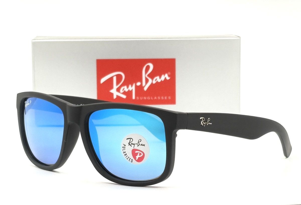 Ray-Ban Polarized Sunglasses Justin's RB4165 Mirror Blue