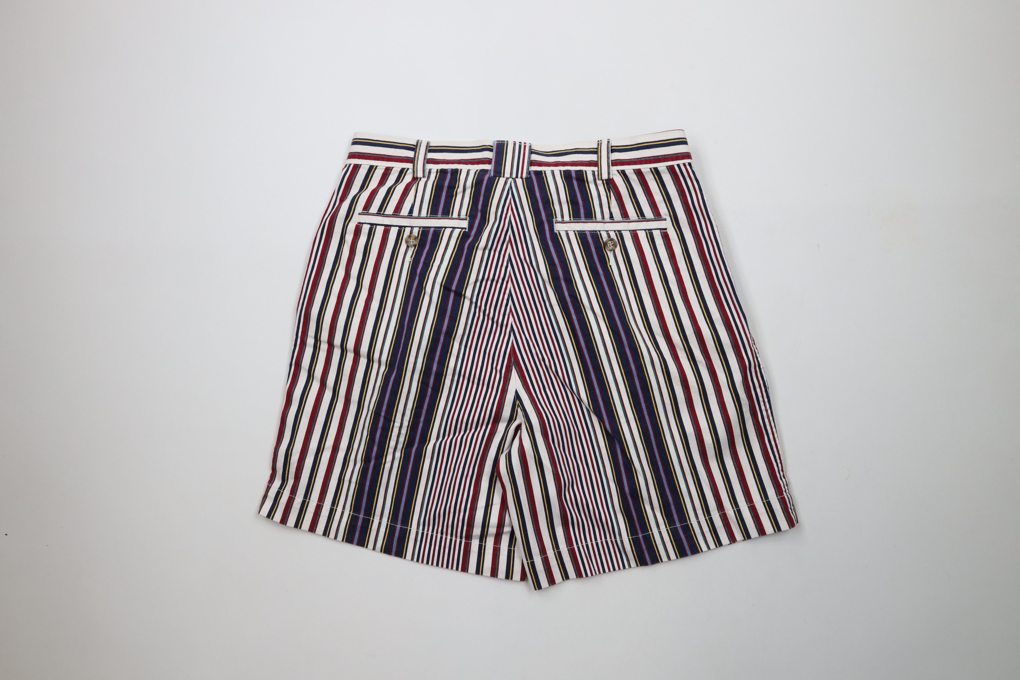 Vintage Vintage 90s Streetwear Striped Above Knee Chino Shorts Size US 32 / EU 48 - 10 Thumbnail