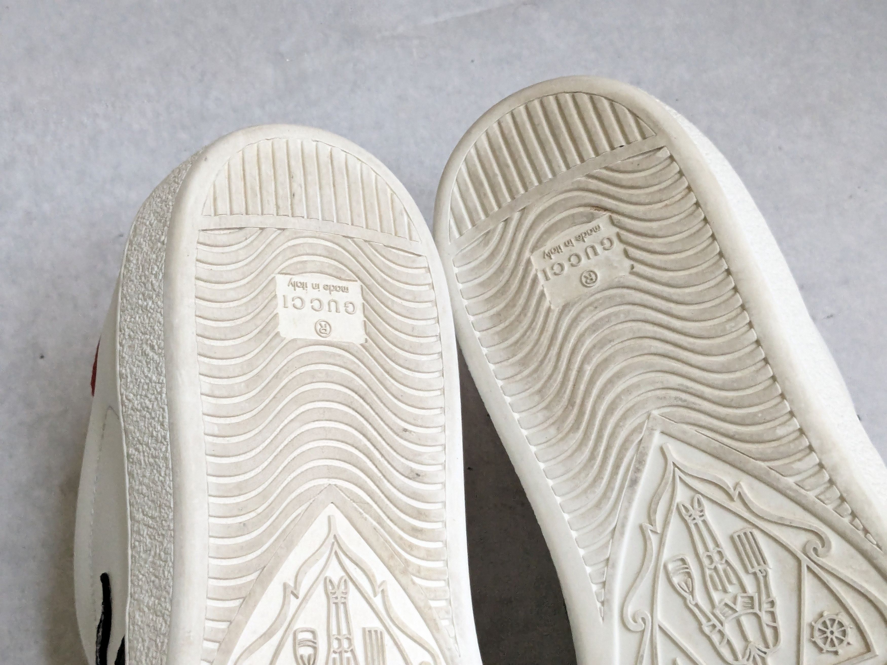 Gucci Gucci Ace Sneakers Snake 12.5 White Leather Low Tops Size US 12.5 / EU 45-46 - 15 Thumbnail
