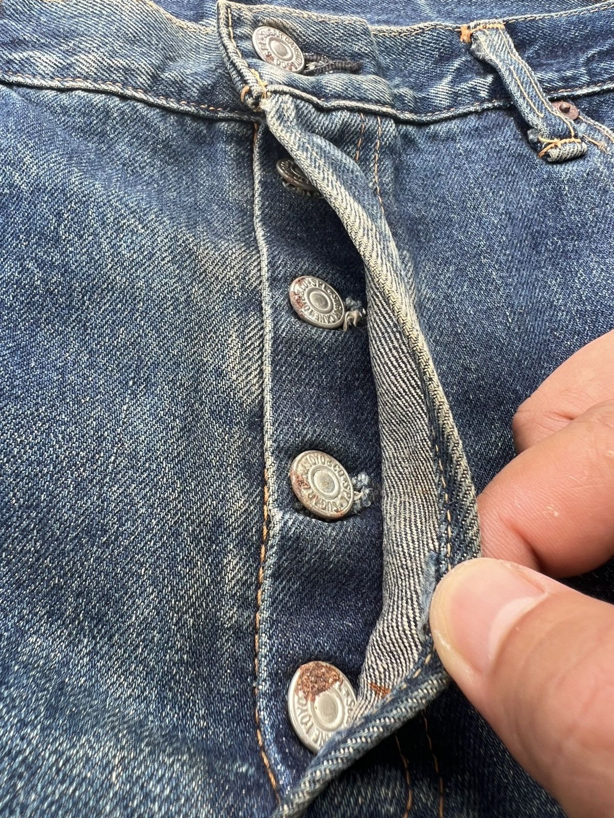 Indigo Sugar Cane Toyo Enterprise Baggy cut denim Size US 33 - 4 Thumbnail
