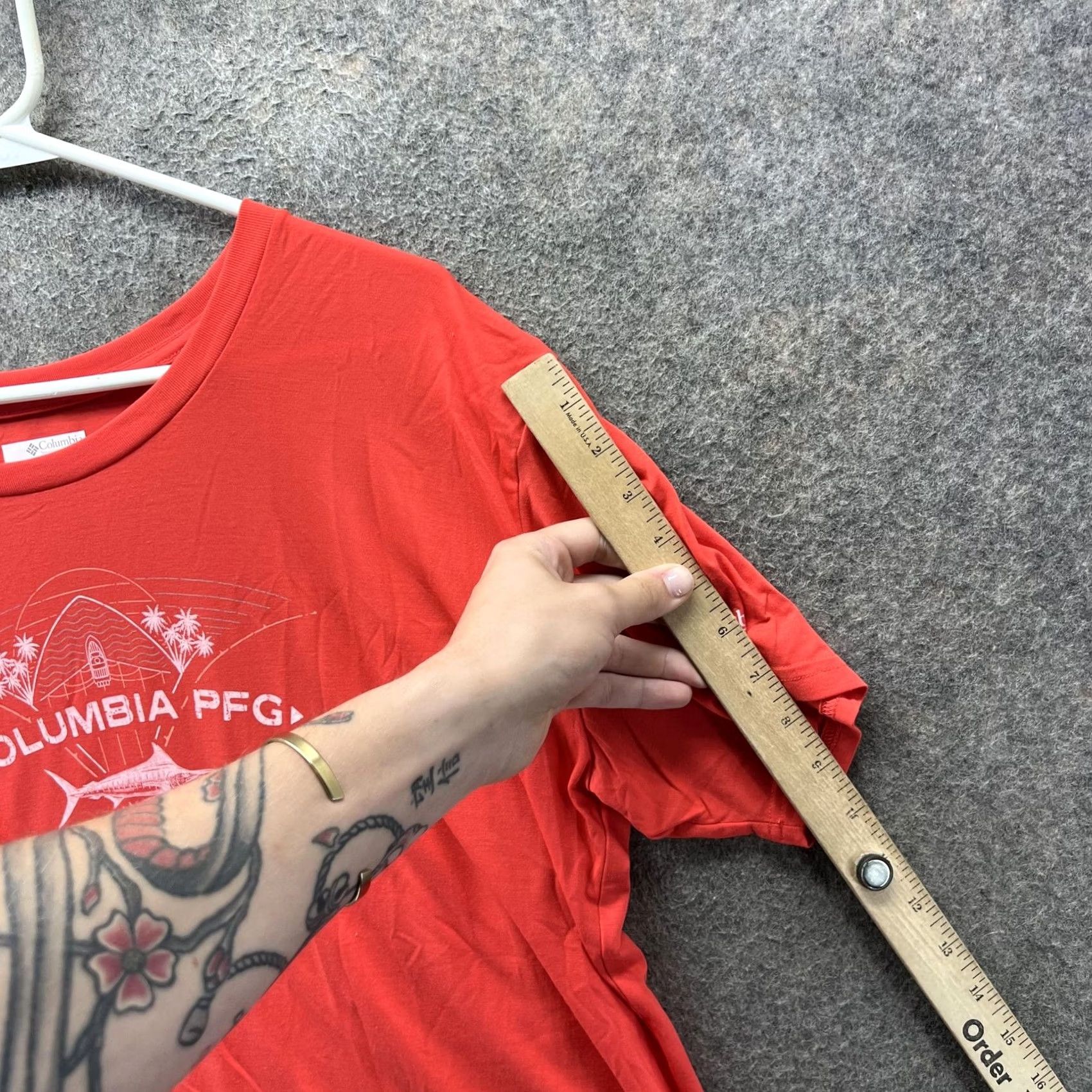 Vintage Columbia PFG Shirt Mens XL Red Omni-Shade Fishing Graphic Short Sleeve Tee Size US XL / EU 56 / 4 - 5 Thumbnail
