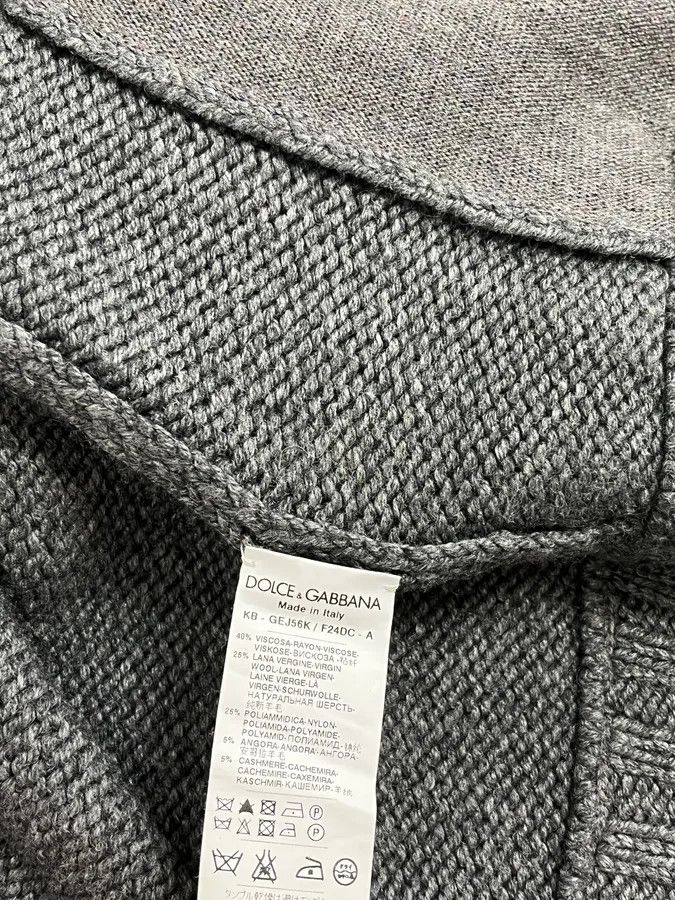 Dolce & Gabbana 2000s Dolce & Gabbana Grey Wool Minimalist Zip-up Sweater Size US L / EU 52-54 / 3 - 10 Thumbnail