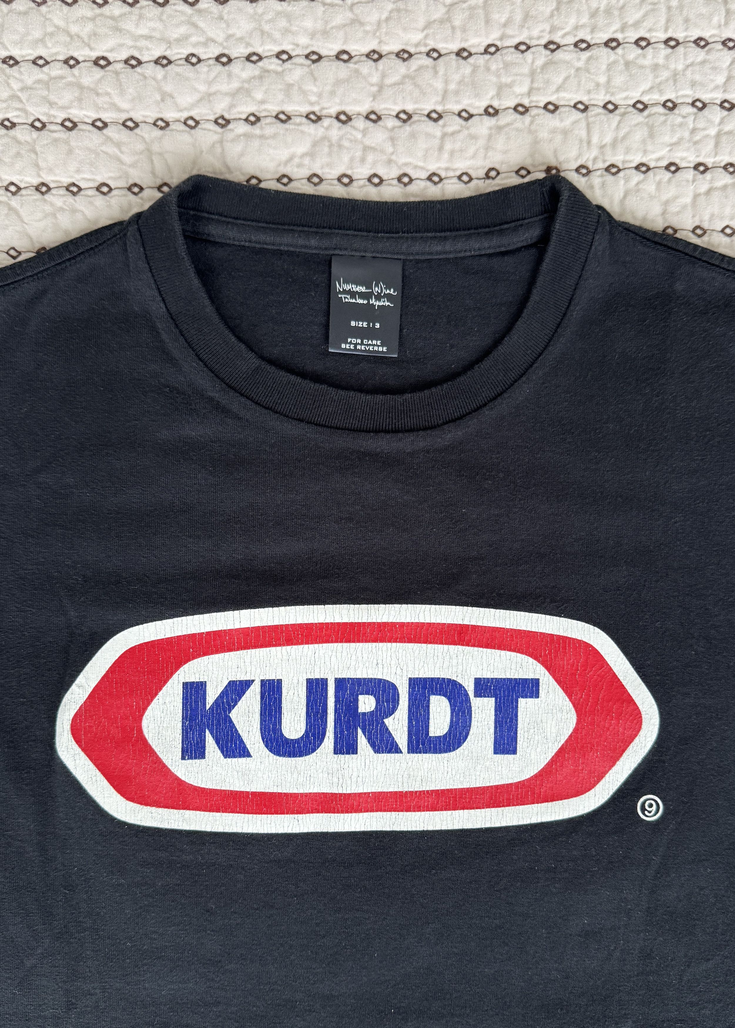 Number (N)ine NUMBER (N)INE - 'KURDT' T-SHIRT BLACK SIZE 3 KRAFT HOMAGE Size US L / EU 52-54 / 3 - 3 Thumbnail