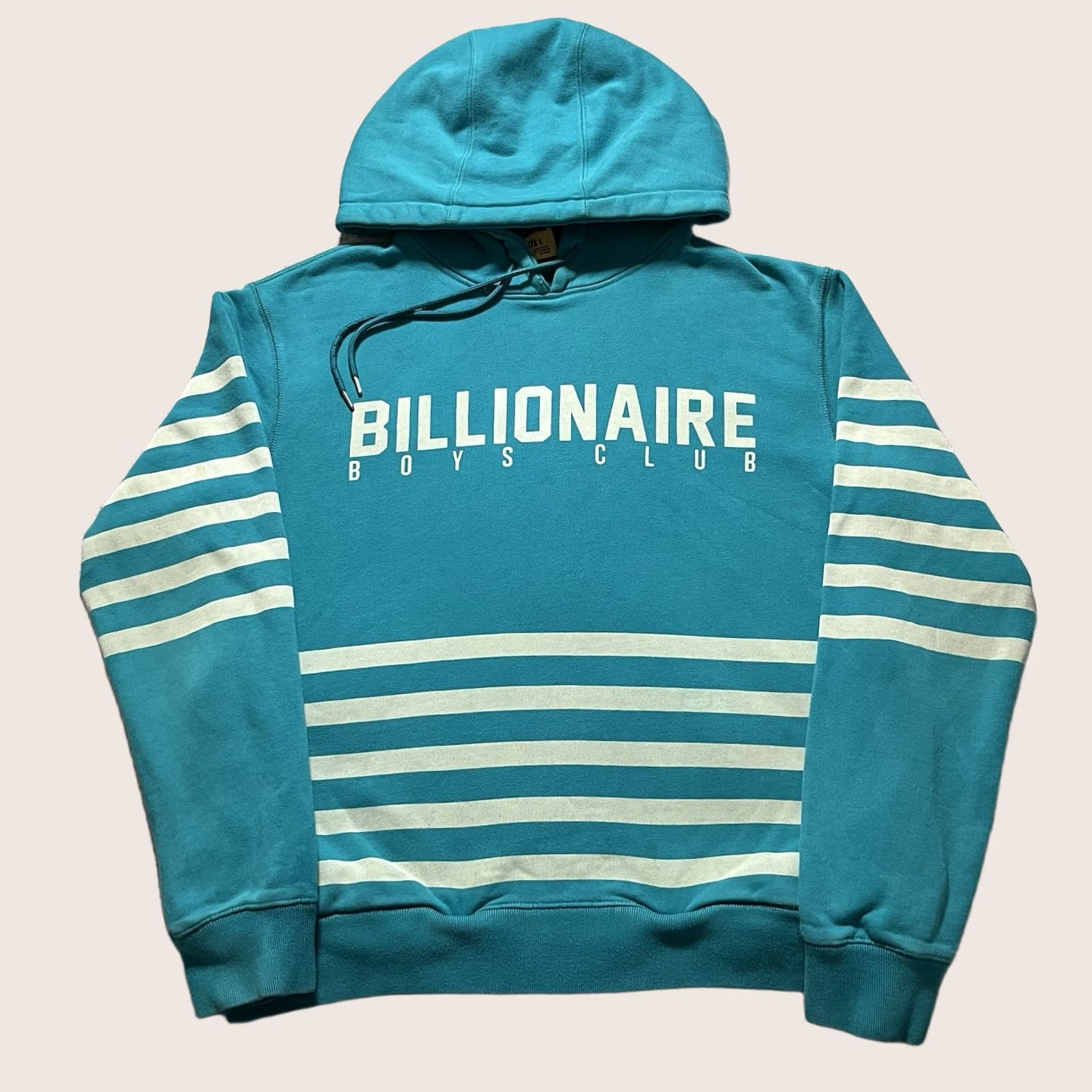 Billionaire Boys Club Billionaire Boys Club Hoodie Mens Large Blue Stripe Pullover Hooded Crew Neck Sweatshirt Slim Fit Graphic Print Pockets Hip Hop Sportswear Size US L / EU 52-54 / 3 - 1 Thumbnail