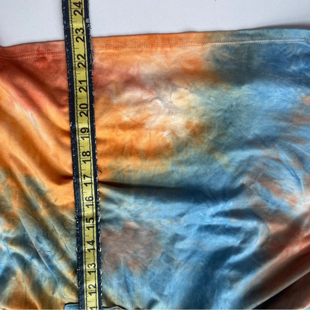 The Unbranded Brand Celeste v-neck short sleeve Tie Dye Shirt Orange Blue Large Size L / US 10 / IT 46 - 7 Thumbnail
