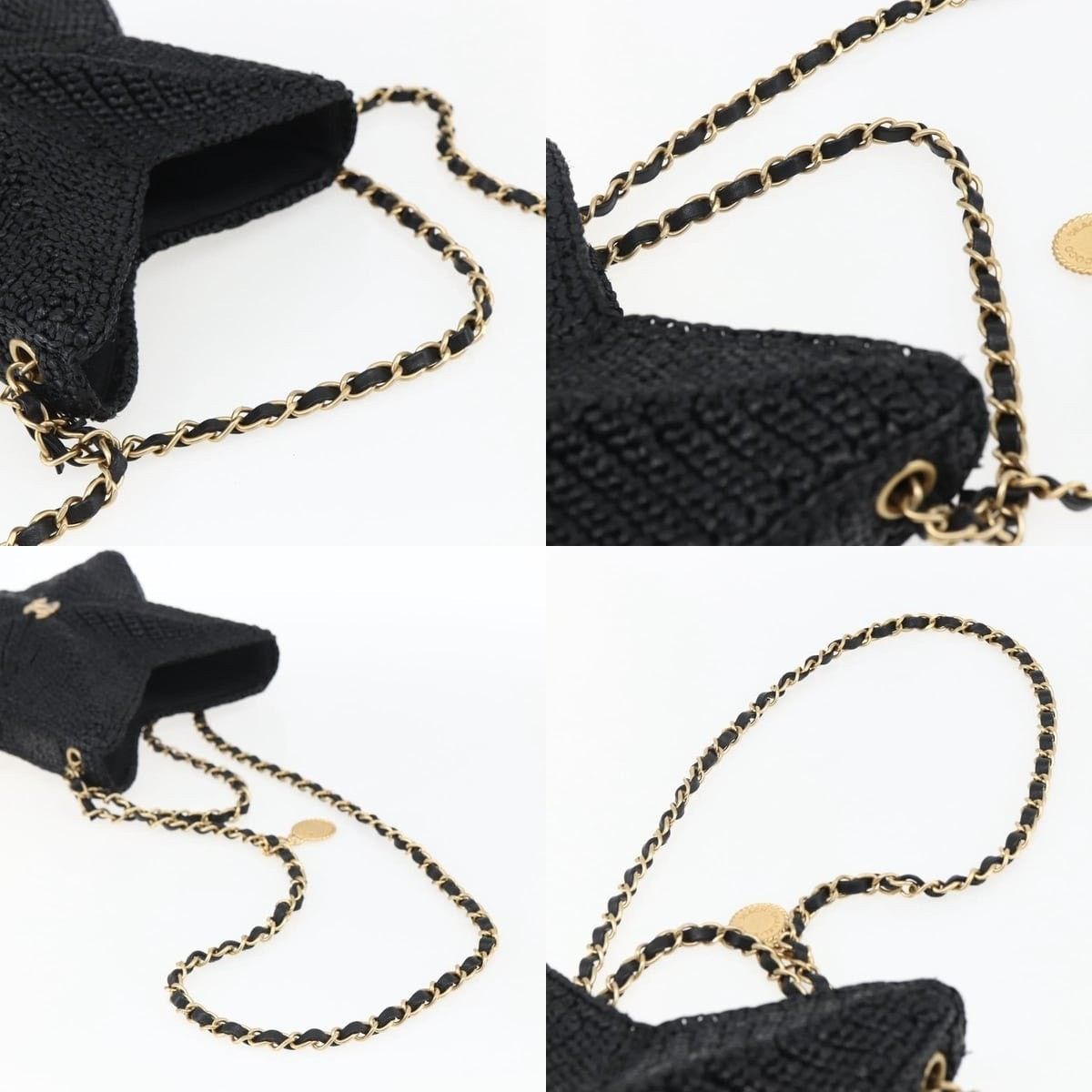 Chanel Chanel Chain Shoulder Bag Raffia Size ONE SIZE - 4 Thumbnail