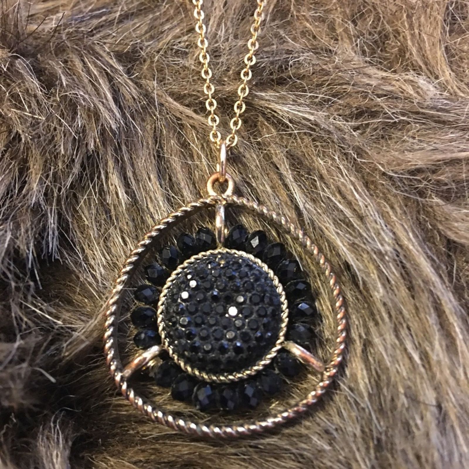 Vintage Vintage repurpose sparkle medallion necklace Size ONE SIZE - 8 Thumbnail