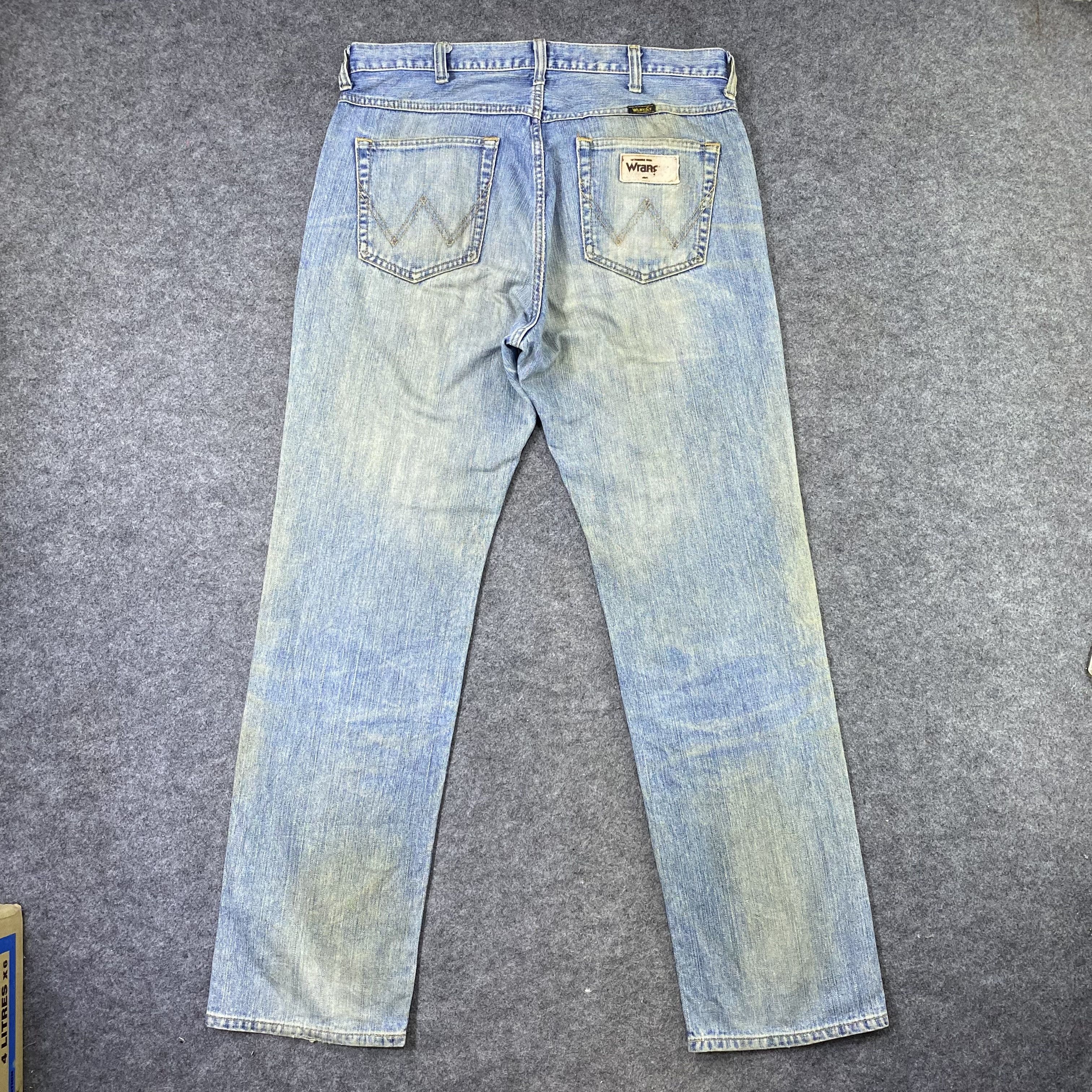 Jean × Vintage × Wrangler Vintage wrangler Distressed Blue Wash jeans-J1160 Size US 38 / EU 54 - 3 Thumbnail