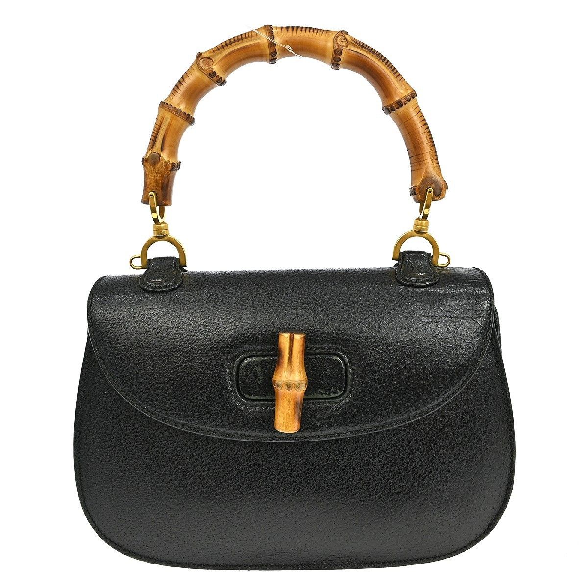 Gucci Gucci Vintage Convertible Bamboo Top Handle Bag Leather Size ONE SIZE - 1 Thumbnail