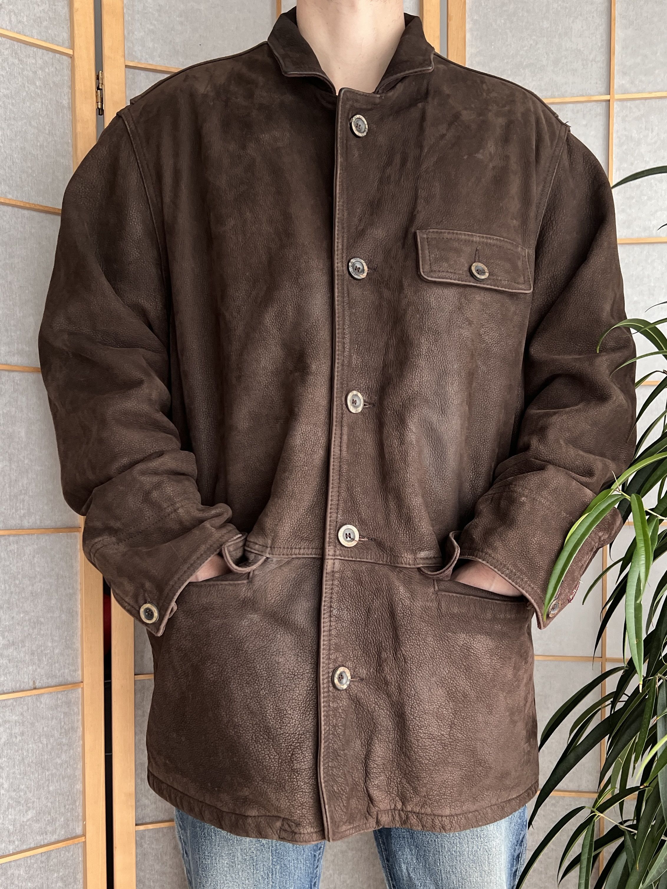 Marlboro Classics Archive! Marlboro Classics vintage 90s leather coat jacket Size US XXL / EU 58 / 5 - 6 Thumbnail