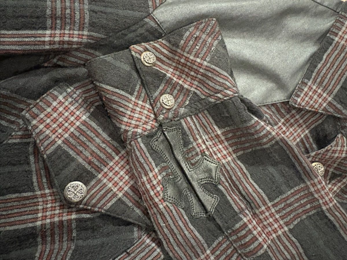 Chrome Hearts Chrome Hearts Plaid Shirt Flannel Button with leather cross Size US S / EU 44-46 / 1 - 3 Thumbnail
