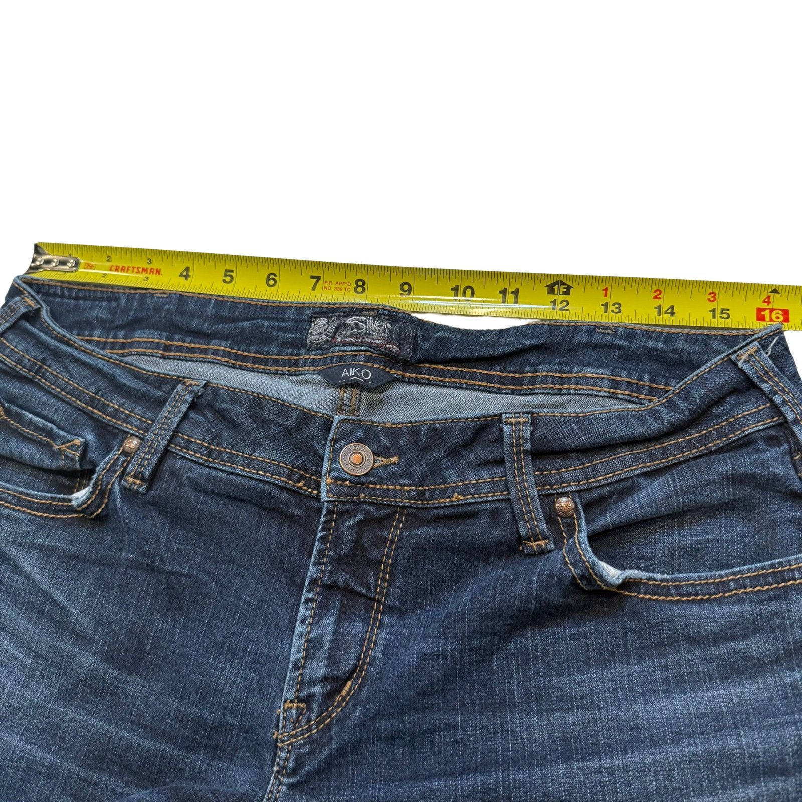 Silver Jeans Co. Silver Jeans Co. Aiko Mid Rise Straight Leg Jeans | 32x34 Size 32" / US 10 / IT 46 - 5 Thumbnail