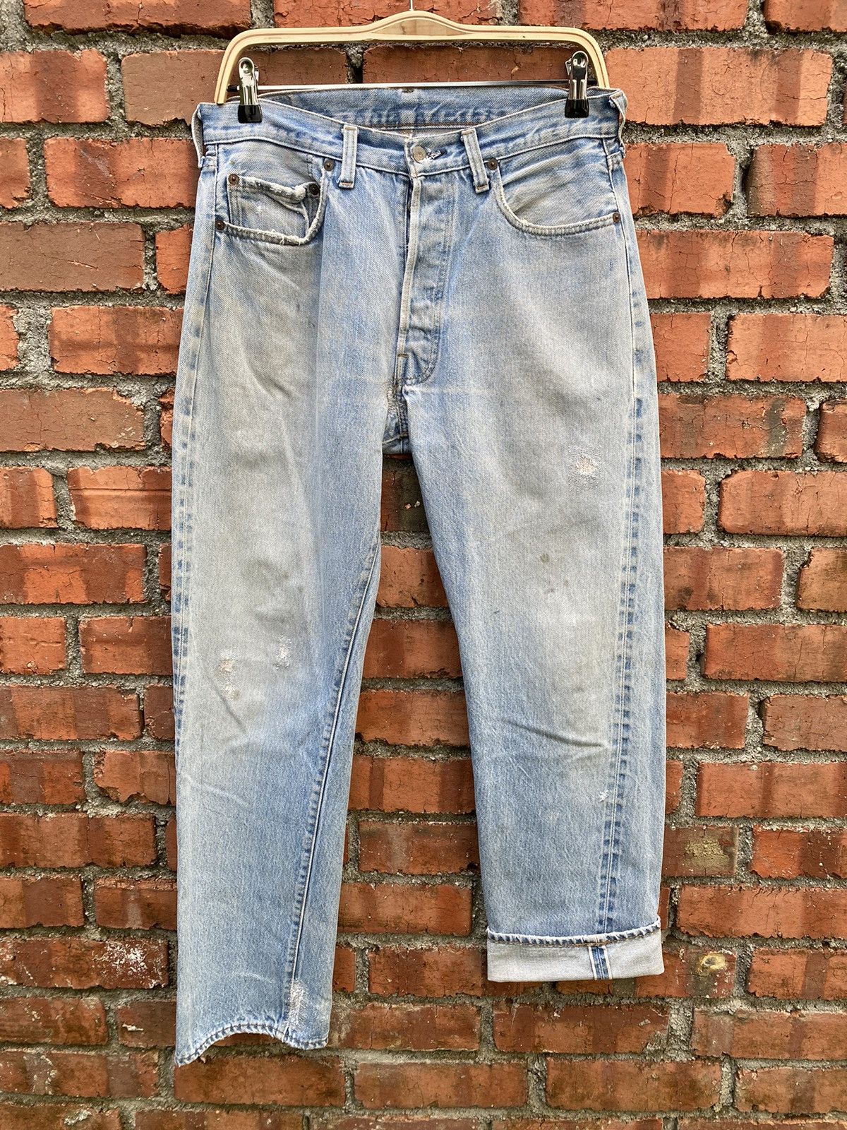 Levi's × Levi's Vintage Clothing × Vintage size 32x30 vintage levi's 501 redline 80s distressed Size US 32 / EU 48 - 1 Thumbnail