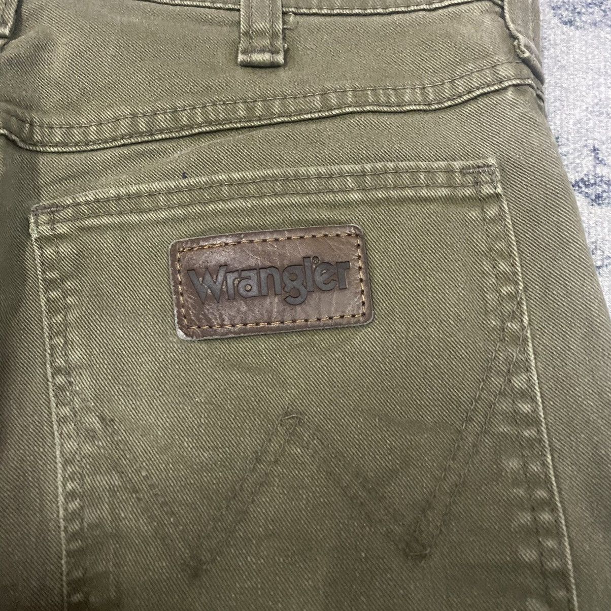 Army Of Me × Vintage × Wrangler Vintage Wrangler Army Distressed Denim Pants Size US 29 - 12 Thumbnail