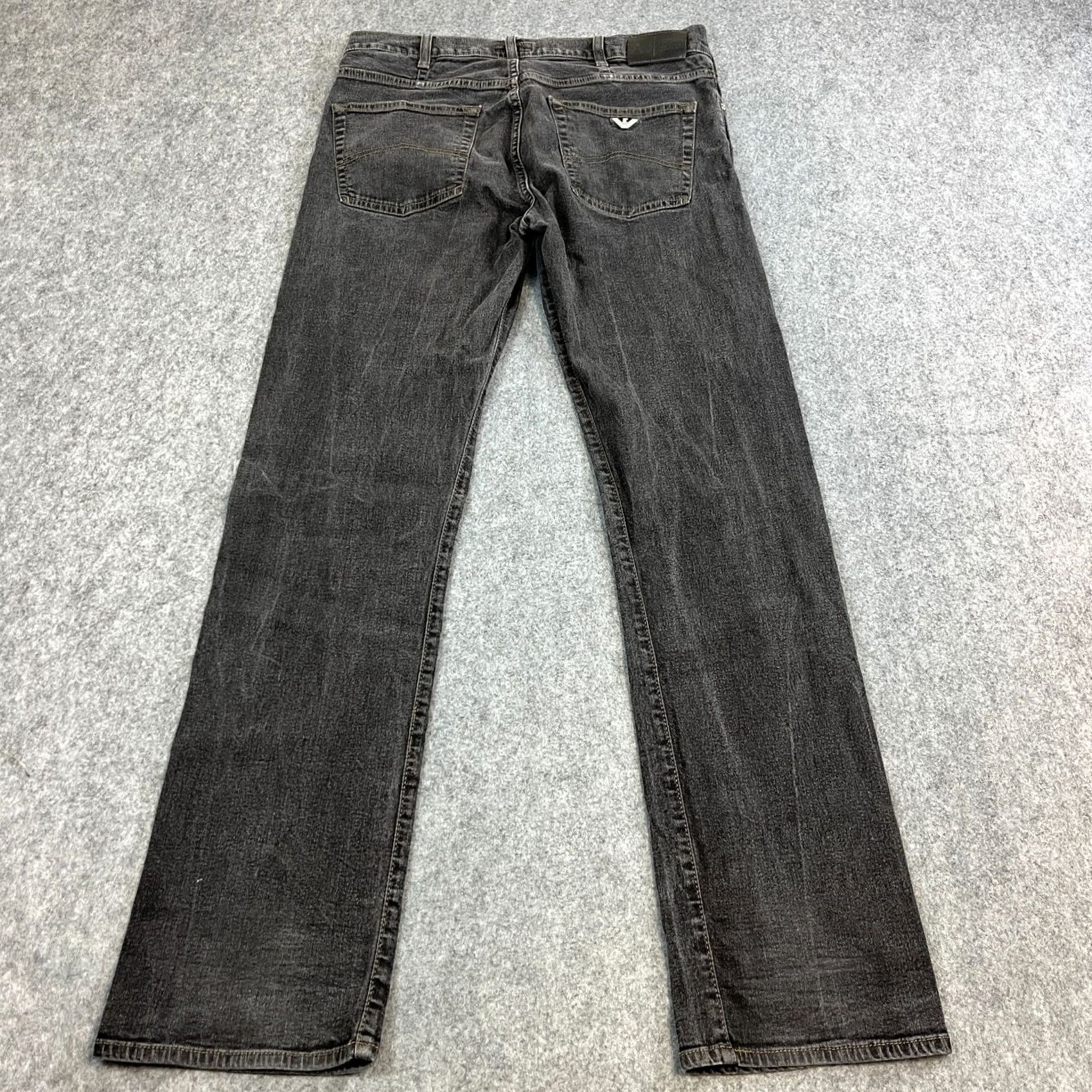 Vintage Armani Jeans Jeans Regular 34 34 Medium Wash Grey Stretch Logo Mens Size US 34 / EU 50 - 2 Thumbnail