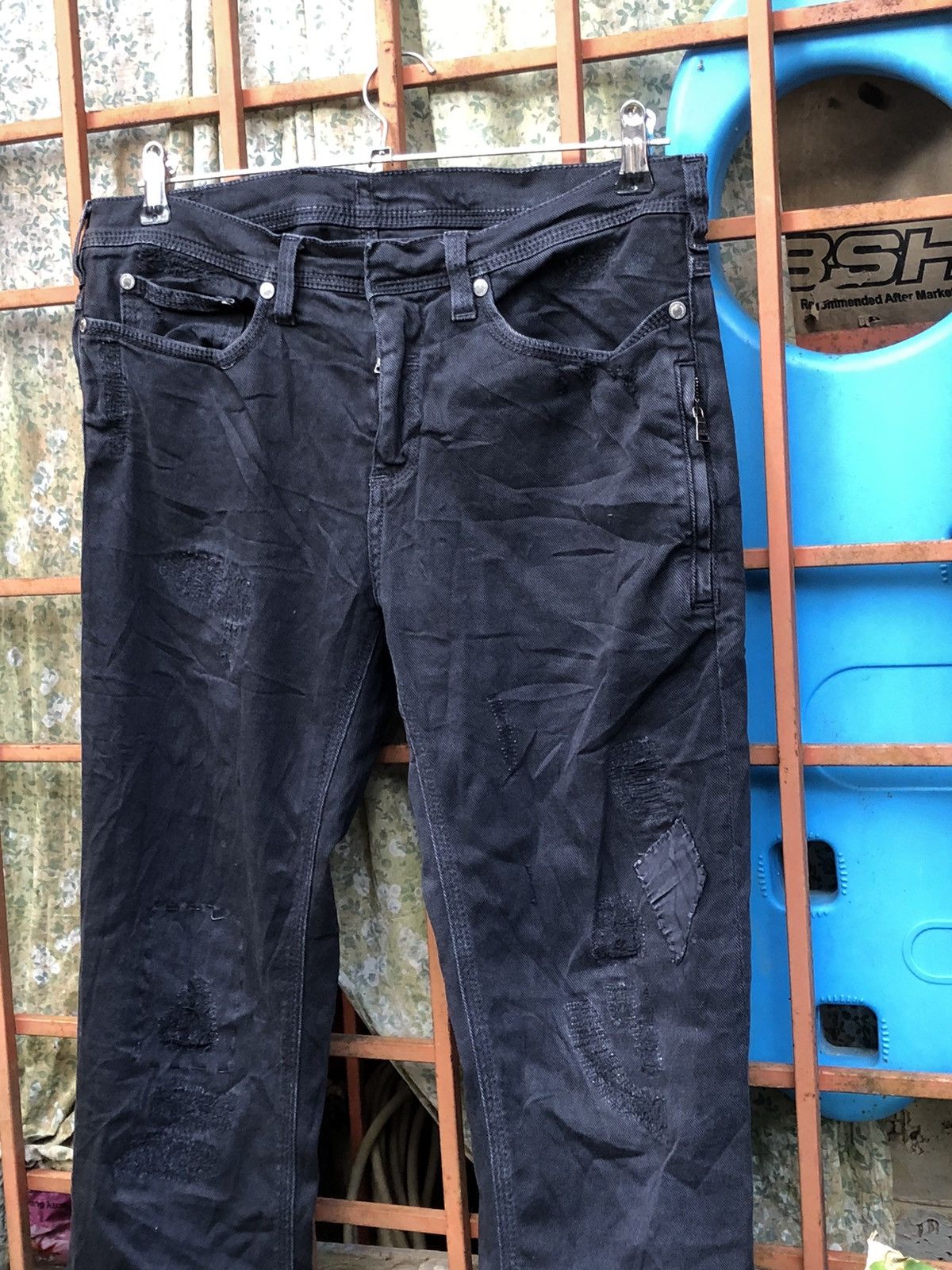Neil Barrett Neil Barrett Design Punk Destress Jeans Black Size US 34 / EU 50 - 4 Thumbnail