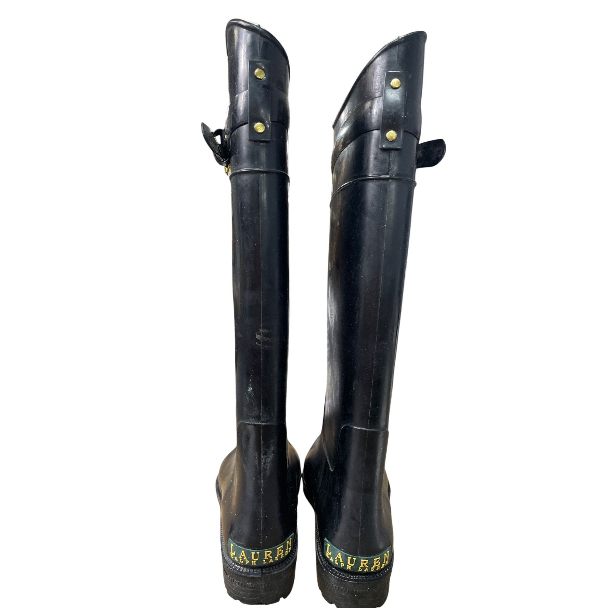 Lauren Ralph Lauren Lauren Ralph Lauren Womens Rossalyn Black Rain Boots Size 6B Size US 6 / IT 36 - 22 Thumbnail