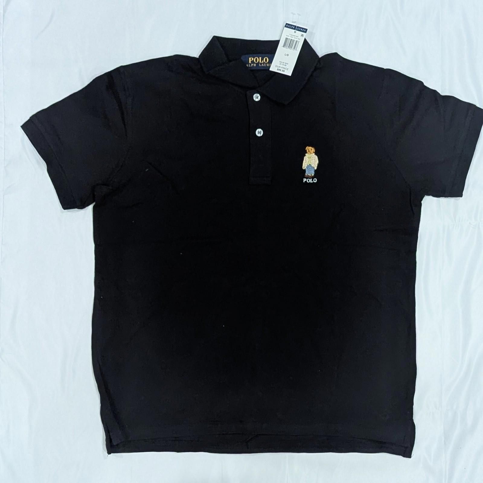 Polo Ralph Lauren Ralph Lauren Polo Bear Black Stretch Cotton Shirt Size L Size US L / EU 52-54 / 3 - 1 Thumbnail