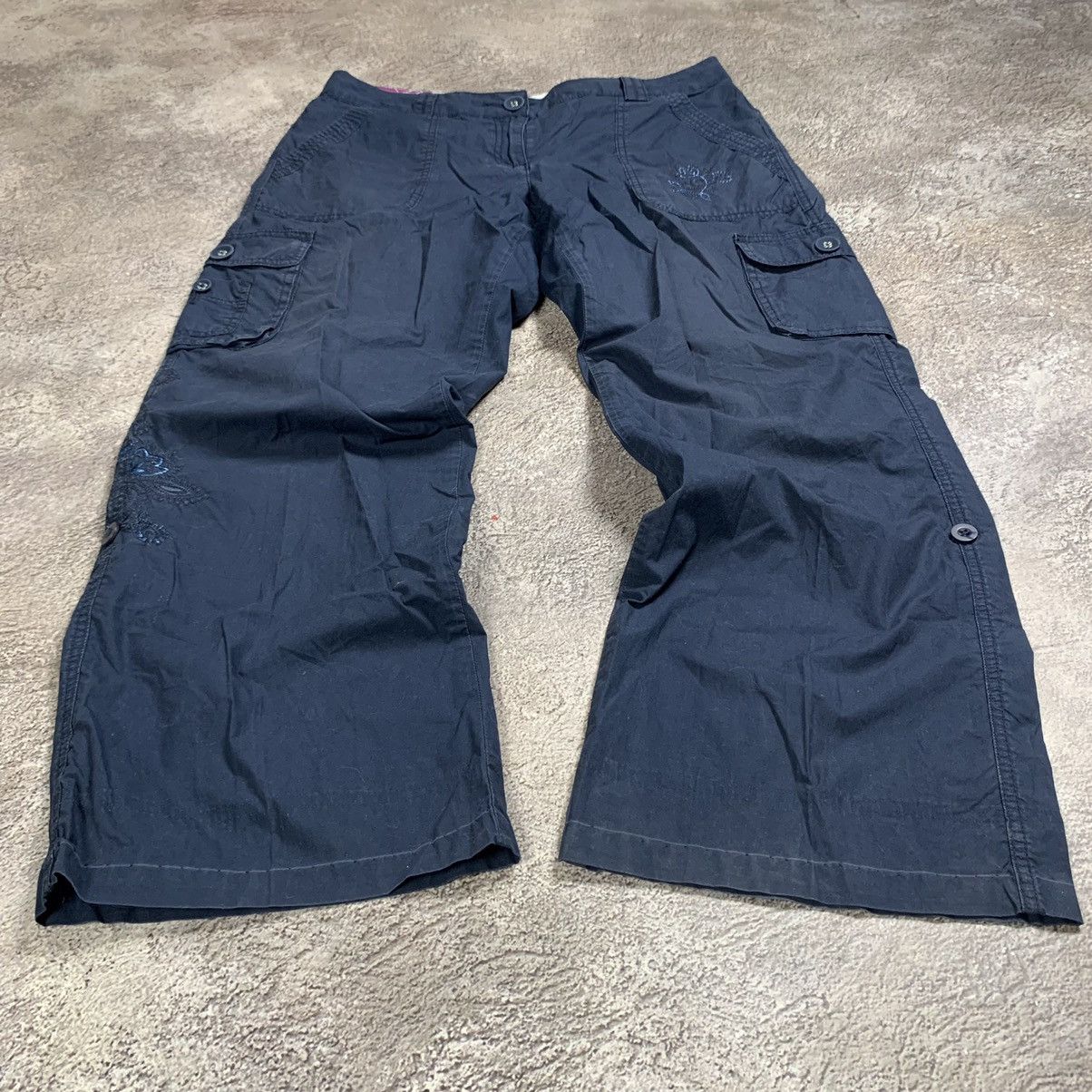 Vintage Vintage 90s Baggy Cargo Pants Flared Parachute Grunge Logo M Size 32" / US 10 / IT 46 - 1 Thumbnail