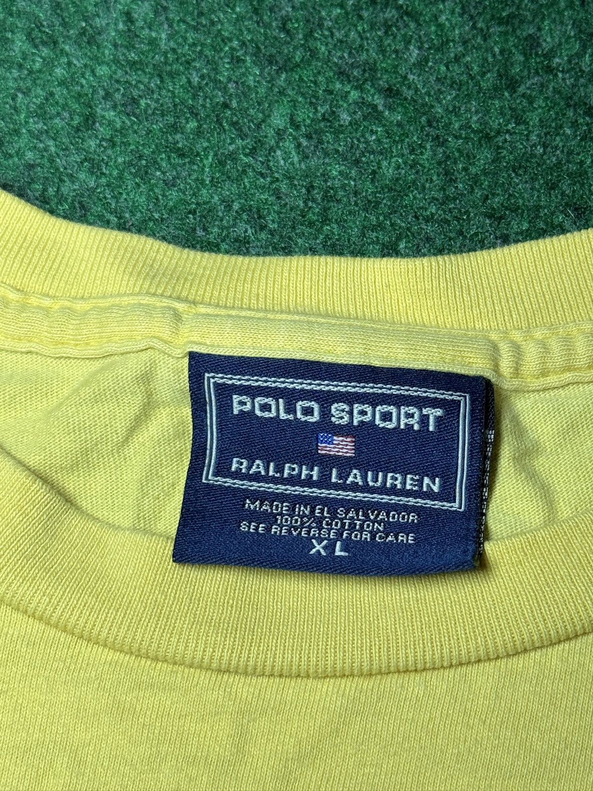 Polo Ralph Lauren Vintage Polo Sport Ralph Lauren Relaxed Boxy Yellow T Shirt Size US XL / EU 56 / 4 - 3 Thumbnail