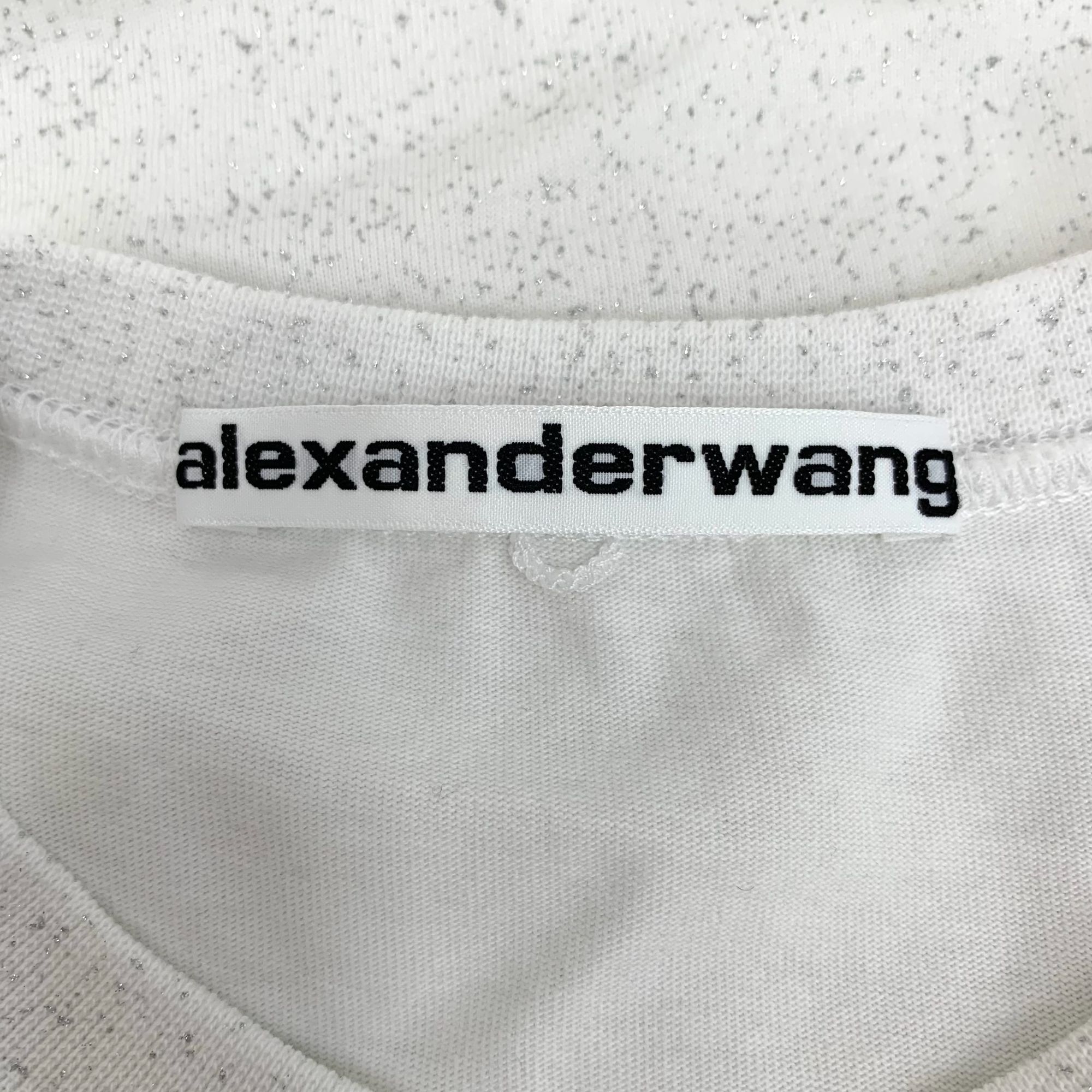 Alexander Wang Alexander Wang White Short-Sleeve Round-Neck T-Shirt With Pi Size S / US 4 / IT 40 - 2 Thumbnail