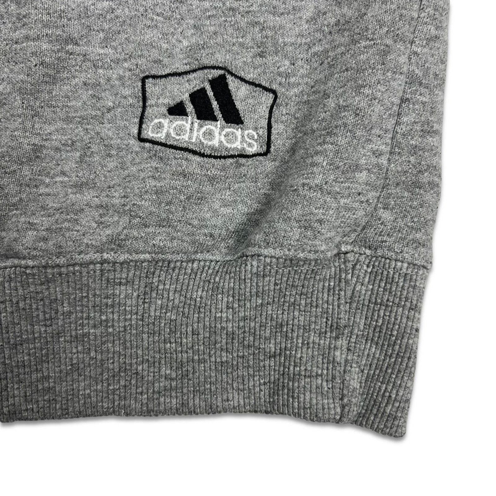 Adidas × Vintage Vintage 90s Adidas Sweatshirt Gray 3 Stripe 1/4 Zip Pullover Size US S / EU 44-46 / 1 - 4 Thumbnail