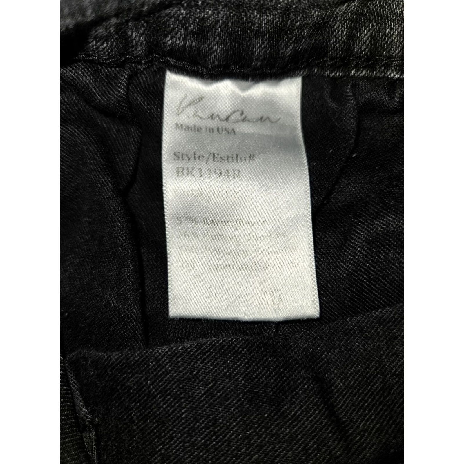 Vintage Kancan Jeans Mid Rise Skinny Black Distressed USA Preppy Women's 28 Ankle Size 28" / US 6 / IT 42 - 3 Thumbnail