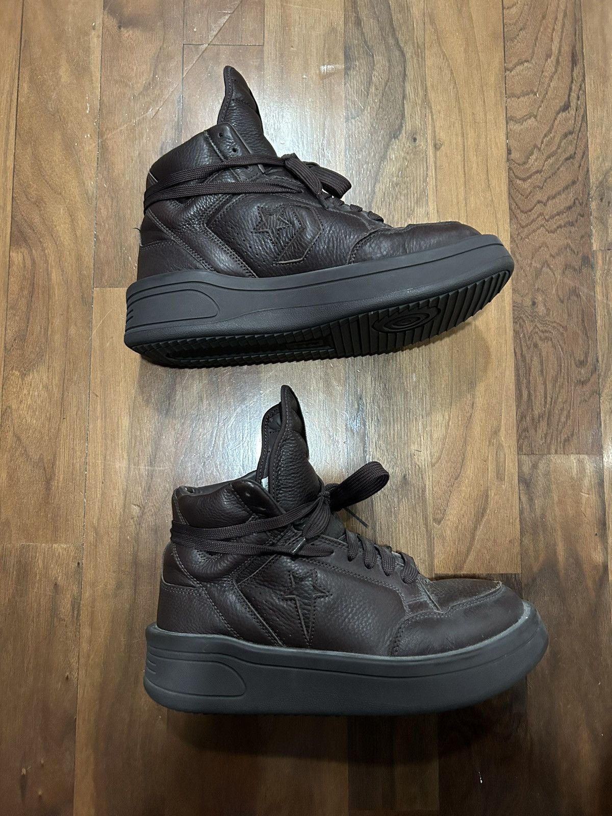 Rick Owens Drkshdw Rick Owens x DRKSHDW TURBOWPN Mid 'Clay' Size US 9 / EU 42 - 2 Thumbnail