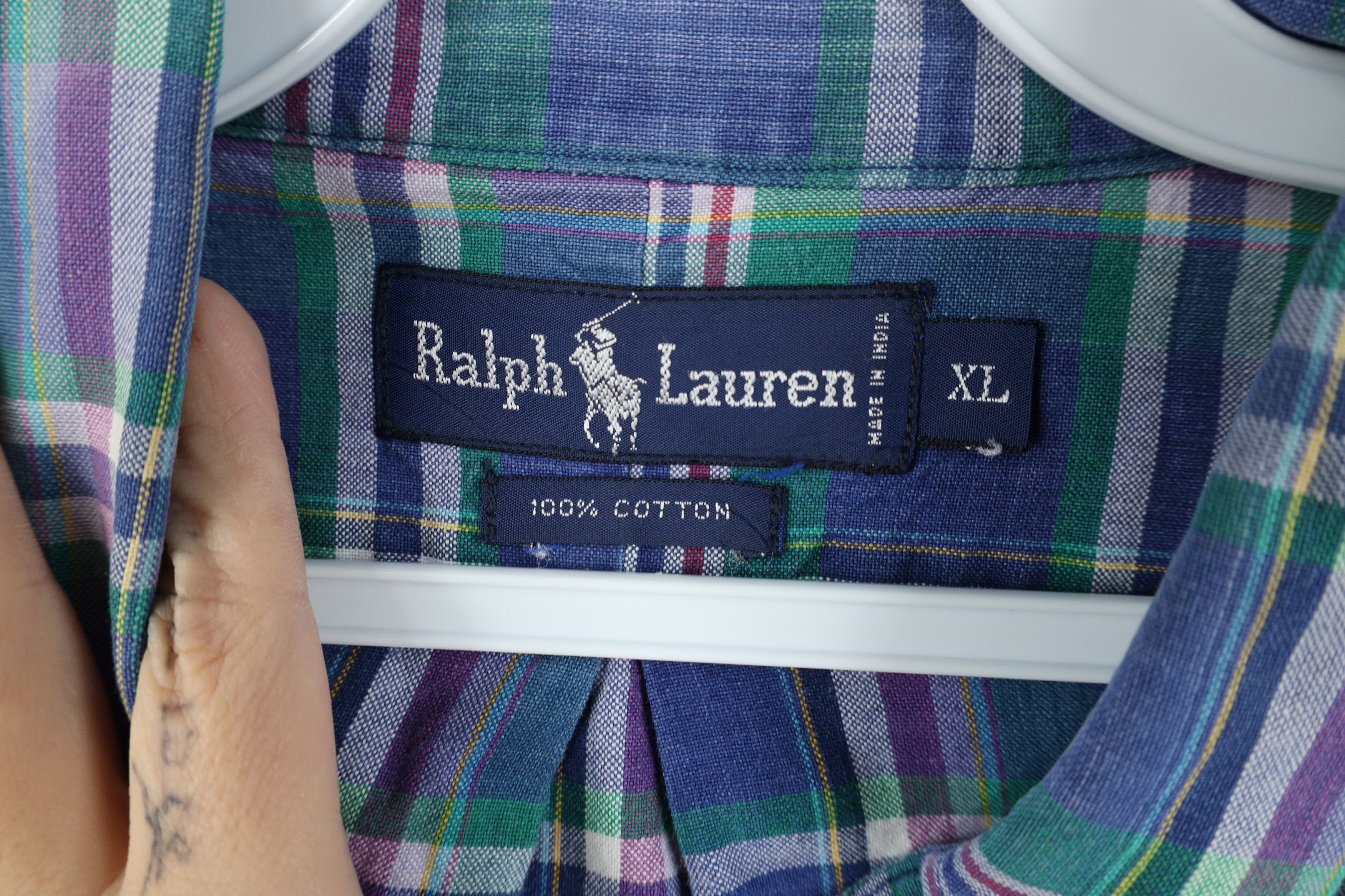 Ralph Lauren Vintage 90s Ralph Lauren Plaid Collared Button Down Shirt Size US XL / EU 56 / 4 - 9 Thumbnail