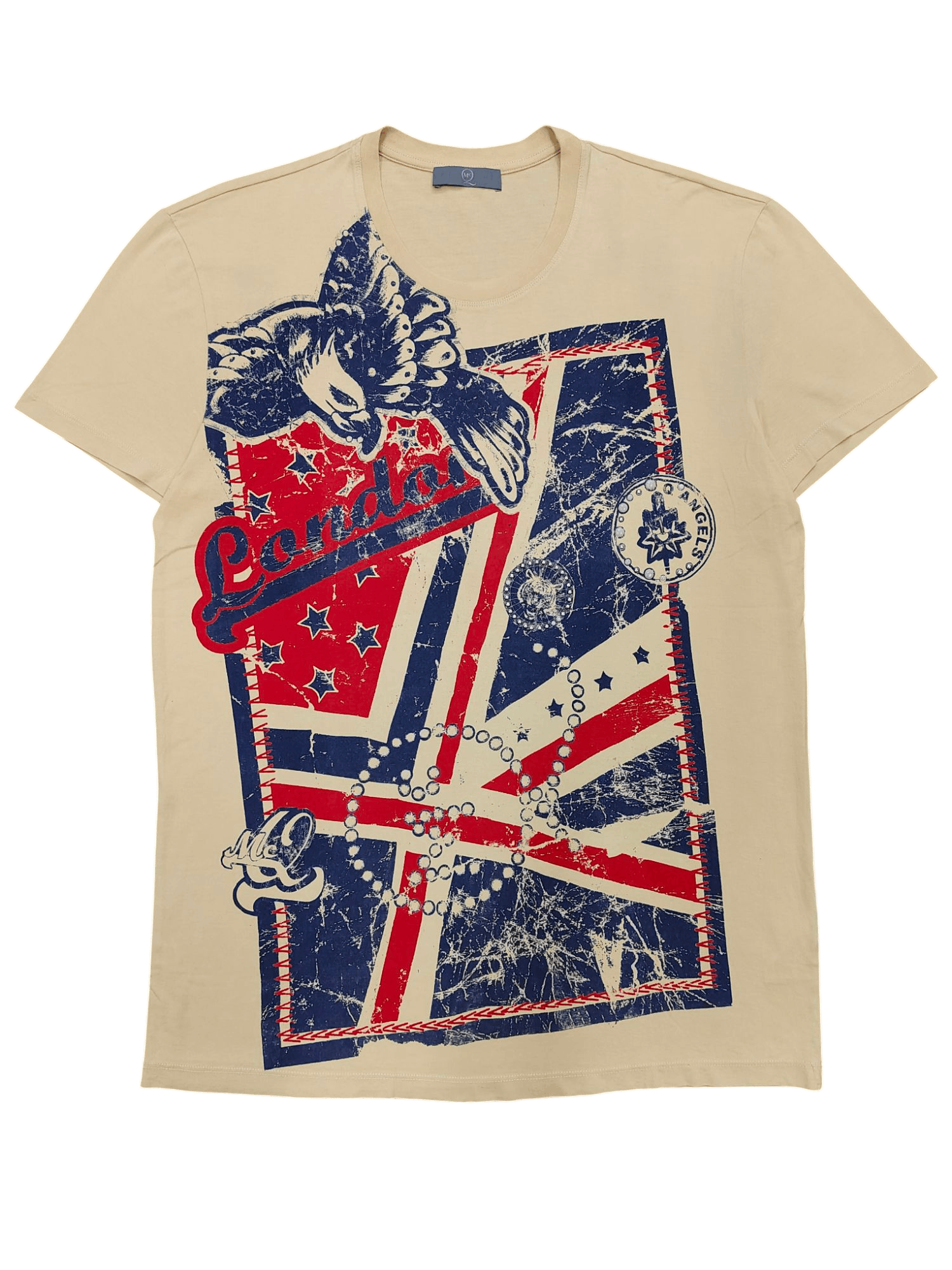 Alexander McQueen Alexander McQueen❤️‍🔥London Punk Union Jack Studded Tshirt Size US L / EU 52-54 / 3 - 1 Thumbnail