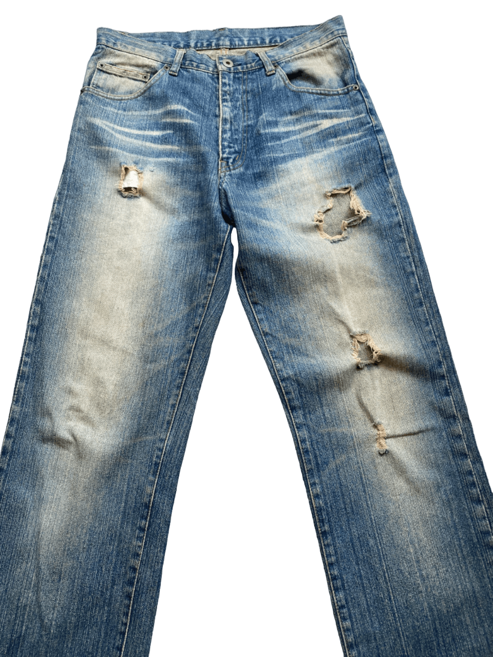 14th Addiction × If Six Was Nine Distressed Ripped Japanese Brand Denim Size US 31 - 3 Thumbnail