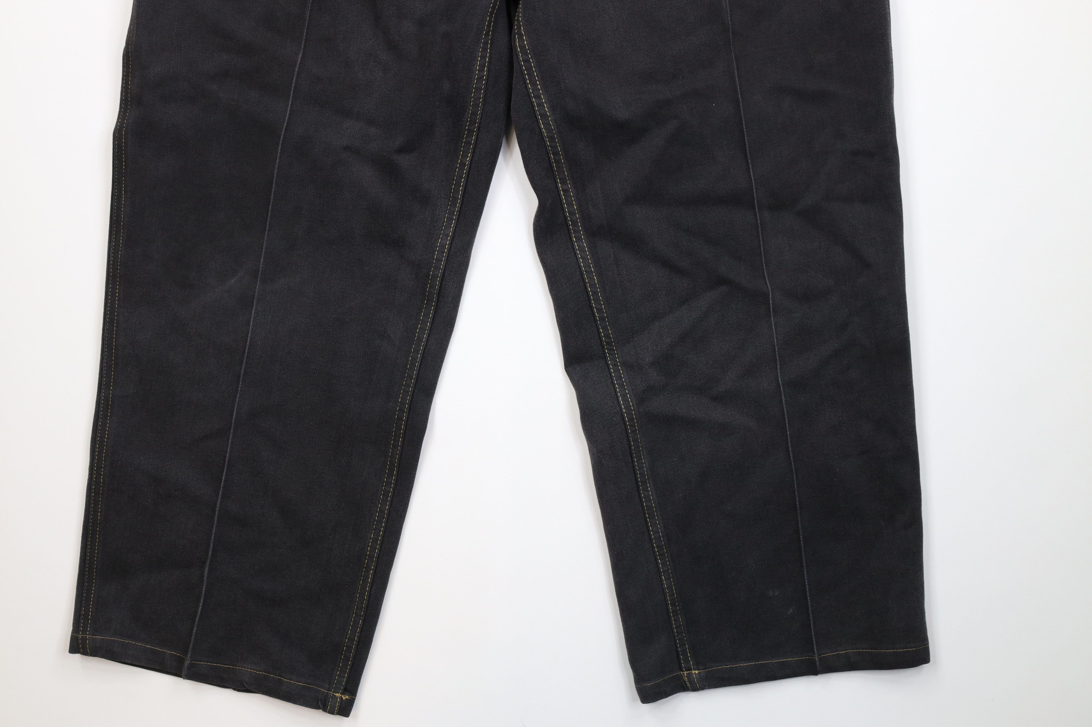 Tommy Hilfiger Vintage 90s Tommy Hilfiger Fit Wide Leg Denim Jeans Black Size US 40 / EU 56 - 5 Thumbnail