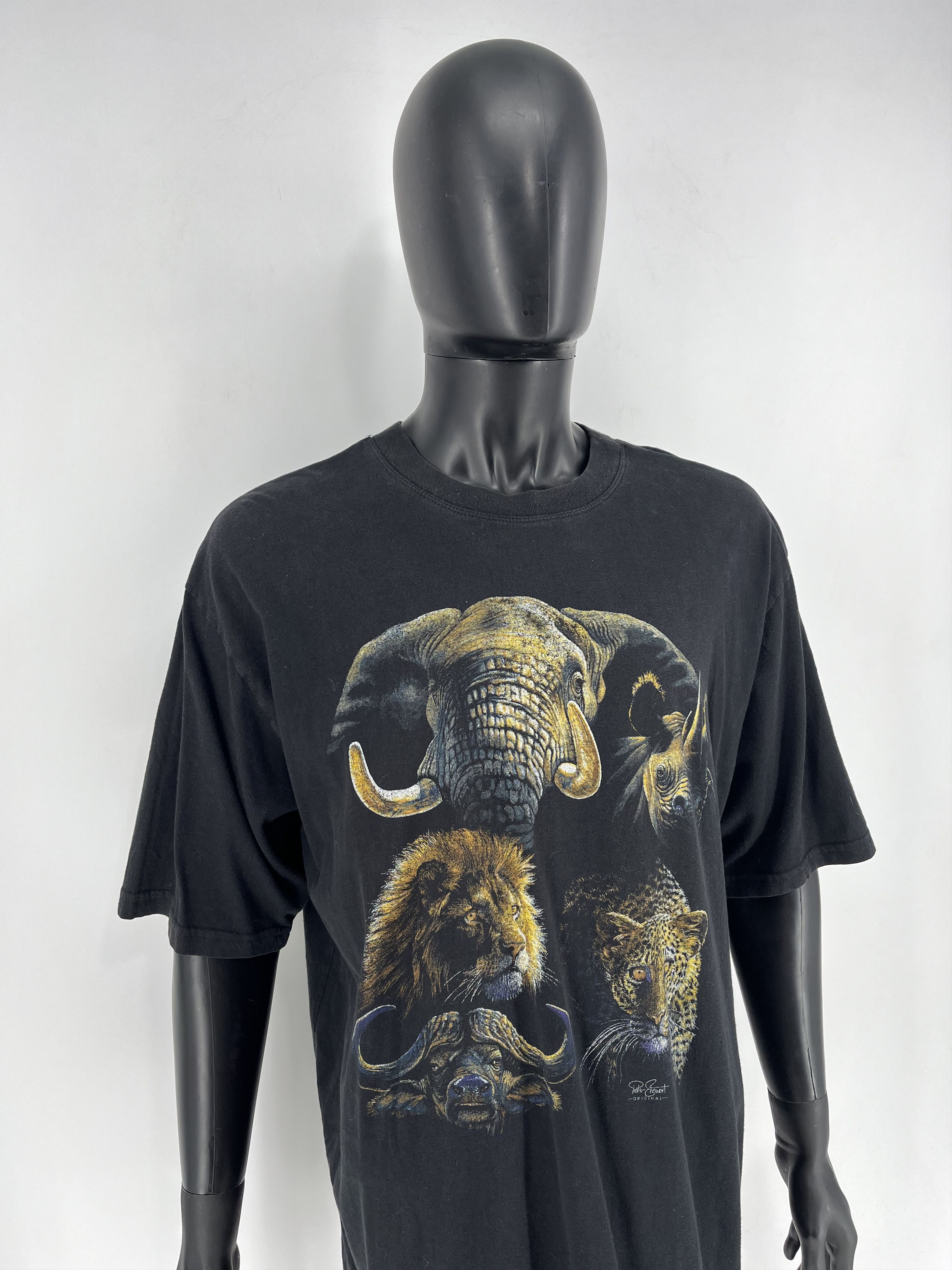 Vintage 90's African Wildlife Animals Everything Ethnic Peter Stewar Size US XL / EU 56 / 4 - 3 Thumbnail