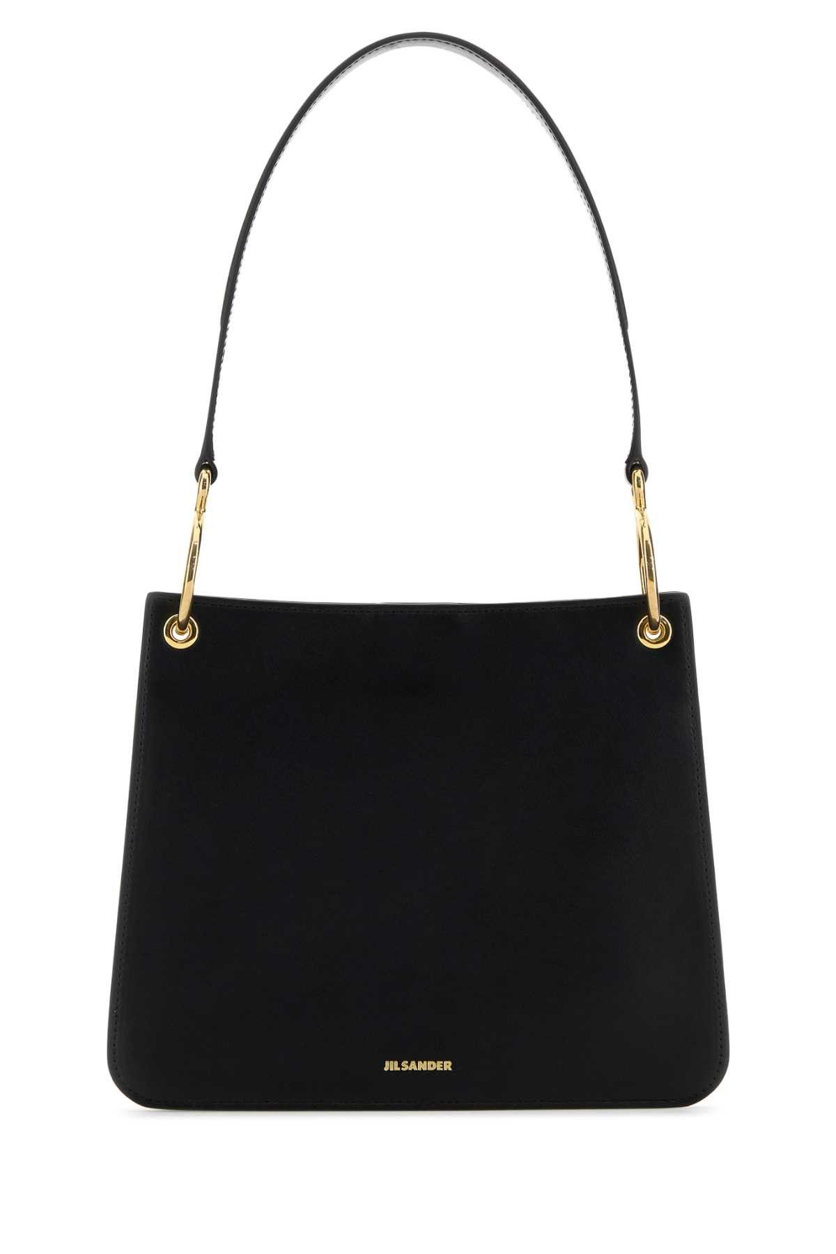 Jil Sander Black Leather Otto Shoulder Bag Size ONE SIZE - 1 Thumbnail