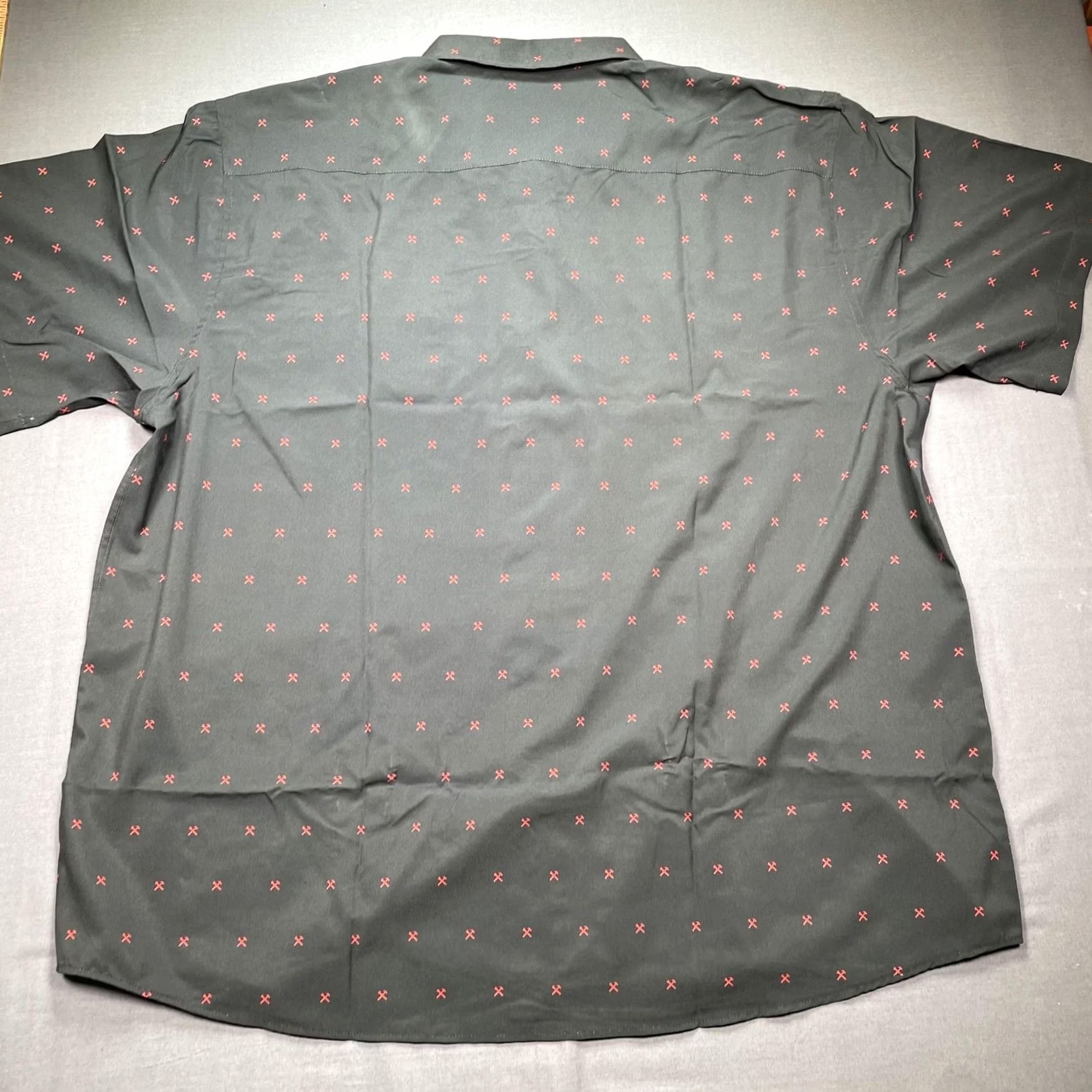 Vintage Dixxon Shirt Mens 4XL Black Geometric Short Sleeve Button Up Stretch Casual Size US XXL / EU 58 / 5 - 7 Thumbnail