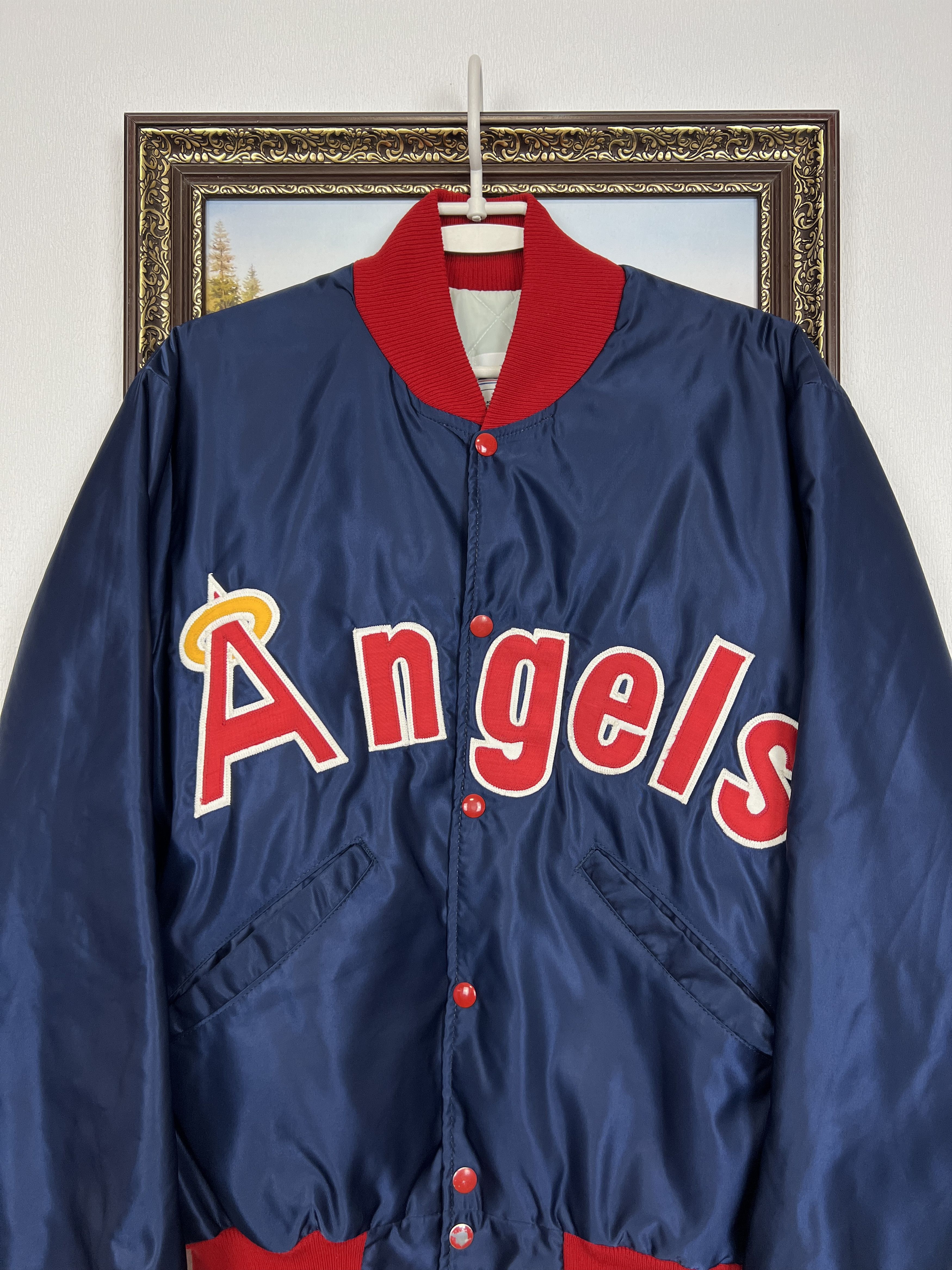 Delong Vintage California Angels Satin Jacket De Long MLB Bomber Size US M / EU 48-50 / 2 - 2 Thumbnail