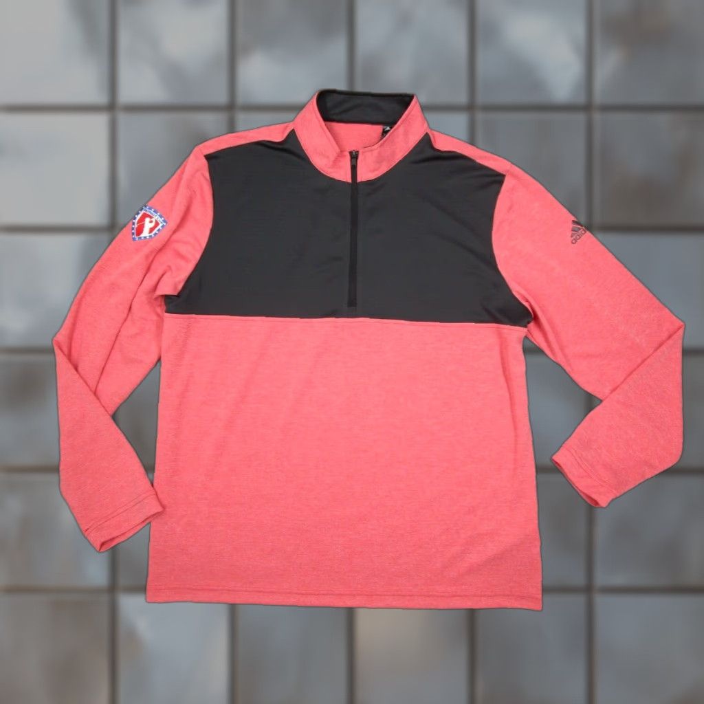 Adidas Adidas Jacket Mens Large Red 1/4 Zip Pullover Performance Patriot Cup Golf Size US L / EU 52-54 / 3 - 1 Thumbnail