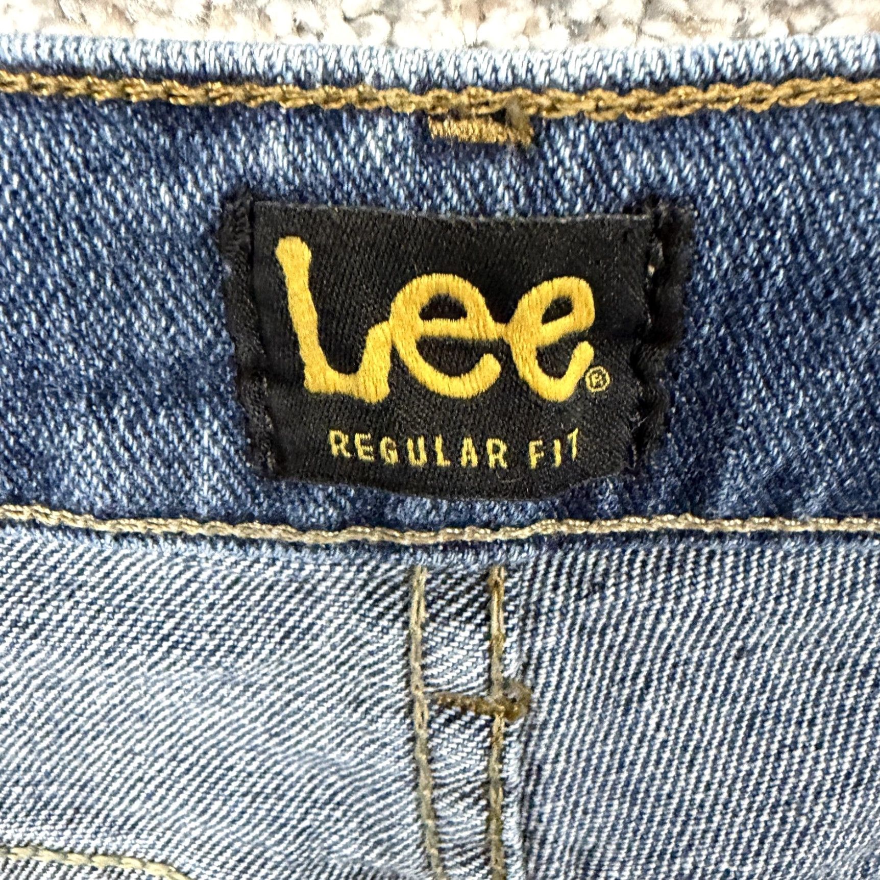 Lee Lee Jeans Mens 38x31 Blue Regular Fit Straight Stretch Denim Classic Normcore Size US 38 / EU 54 - 7 Thumbnail