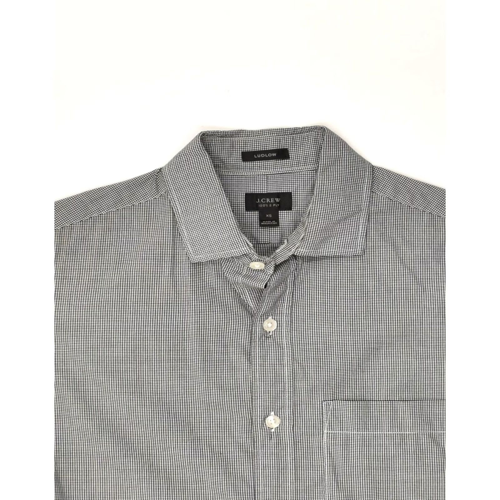 J.Crew J. CREW Mens Ludlow Shirt XS Grey Check Cotton Size US XS / EU 42 / 0 - 4 Thumbnail