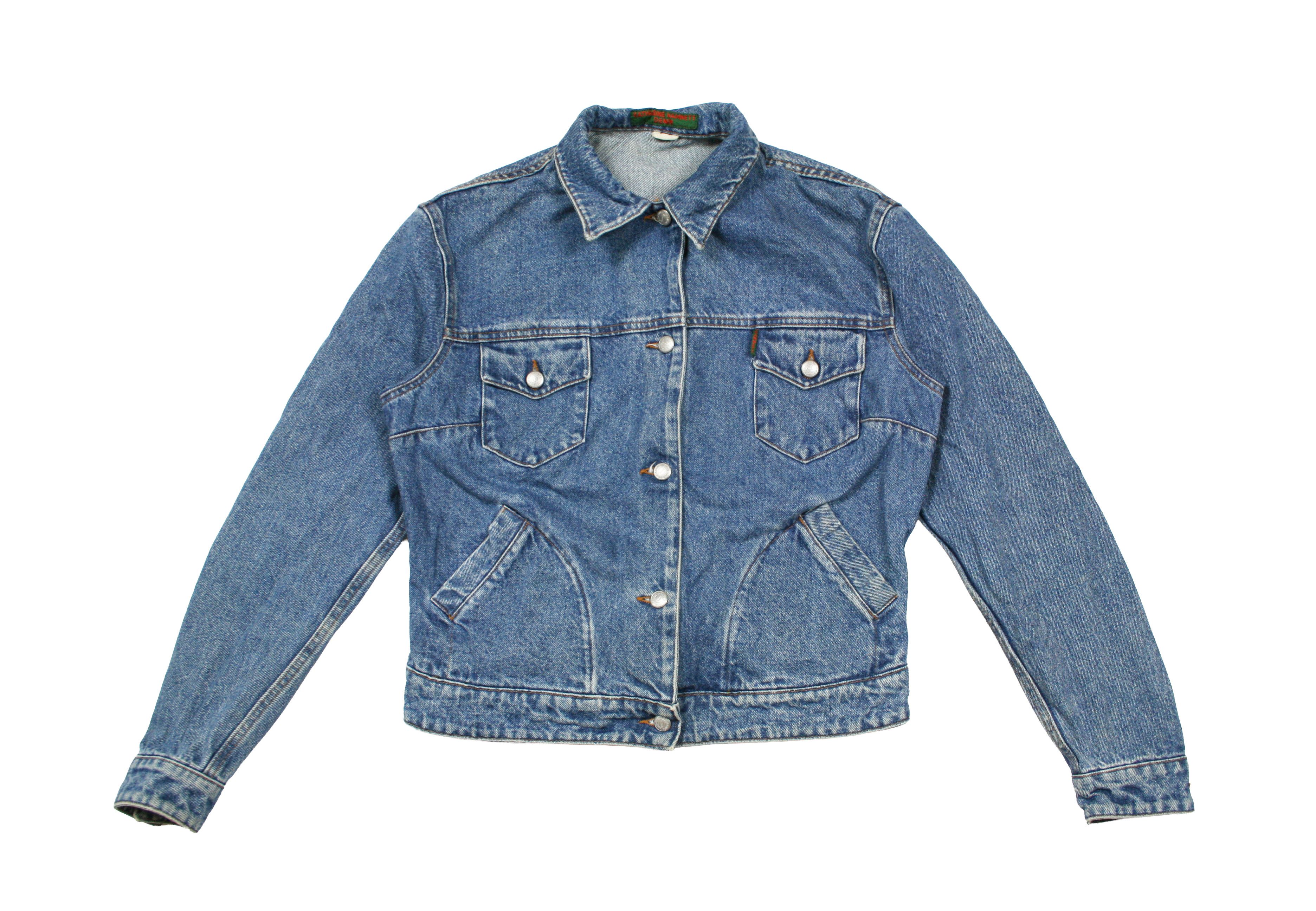 Katharine Hamnett London 90S Denim Trucker Y2K Jacket Vintage Size XL / US 12-14 / IT 48-50 - 1 Thumbnail