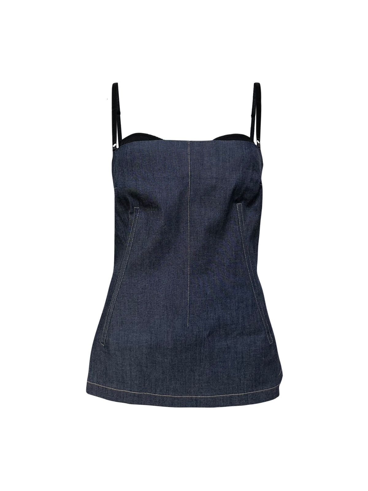 Dolce & Gabbana DOLCE&GABBANA Spring Summer 2000 Denim Bustier Size M / US 6-8 / IT 42-44 - 1 Thumbnail