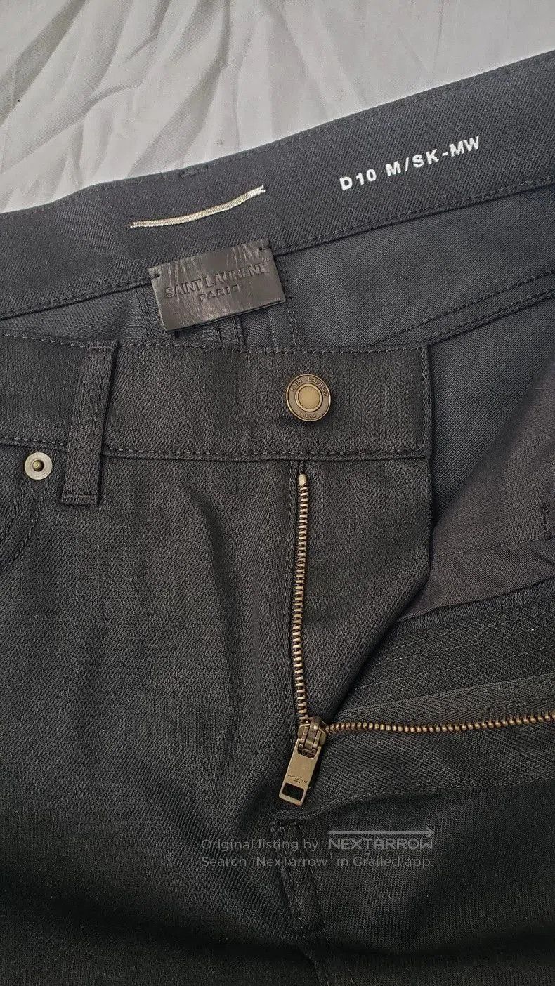 Hedi Slimane SAINT LAURENT YSL D10 Black Jeans. Size US 29 - 3 Thumbnail