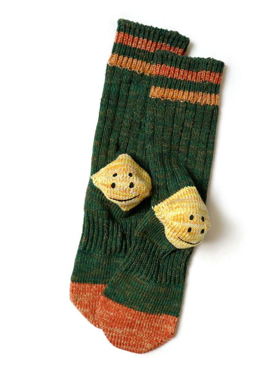 Kapital Kapital 60 IVY Rainbowy Smile Happy Heel Hold Socks Size ONE SIZE - 1 Thumbnail